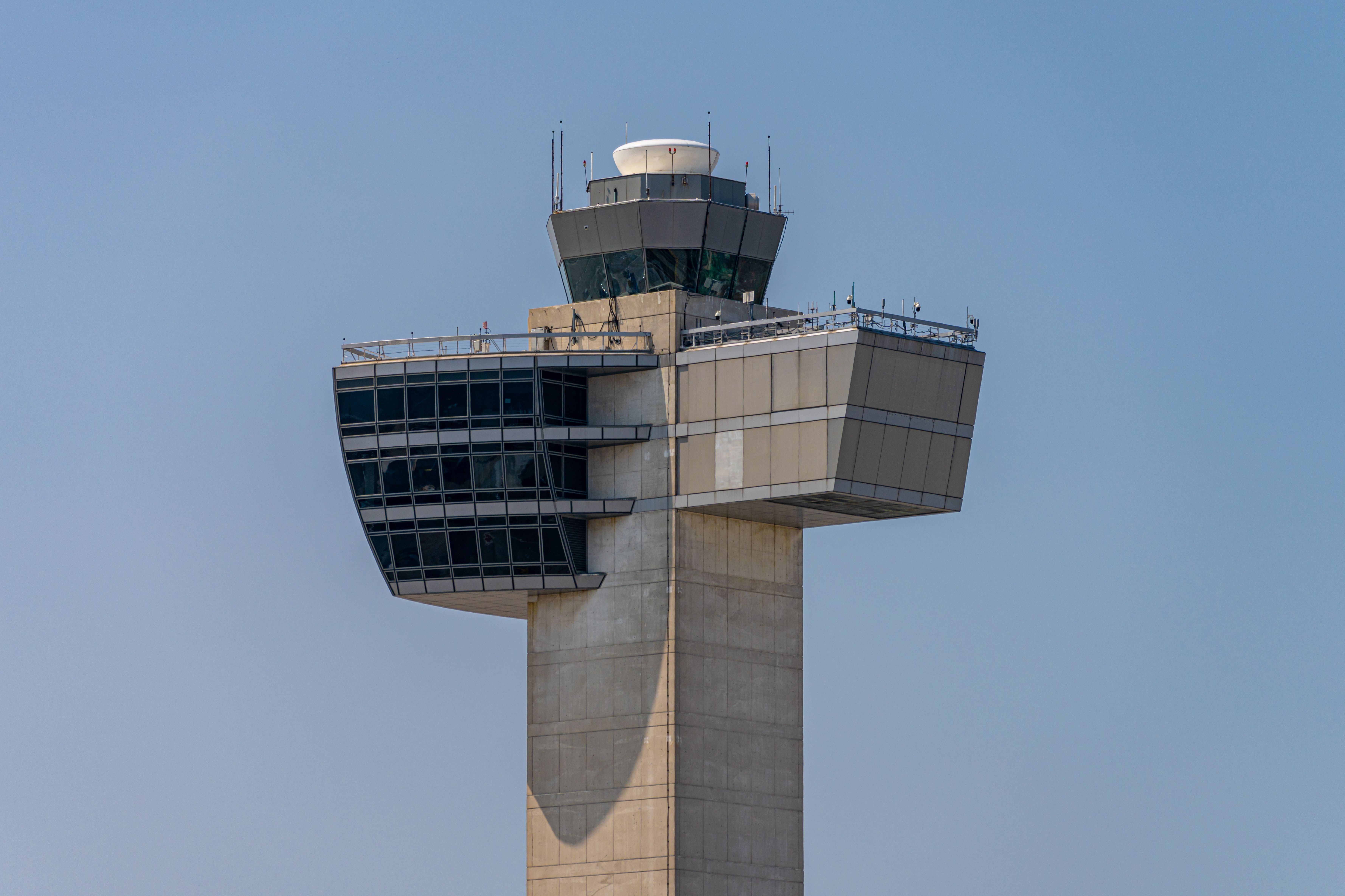 Air Traffic Control Tower at New York John F. Kennedy International Airport JFK shutterstock_2374347113