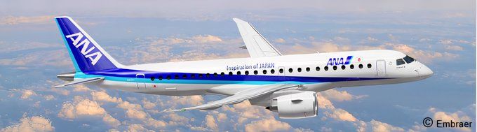 ANA Embraer E190-E2 rendering