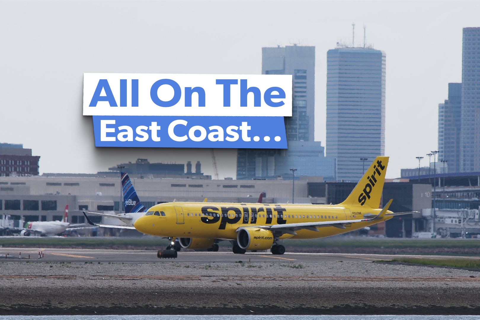 What are Boston's ways that serve spiritual airlines more than once a day this month?