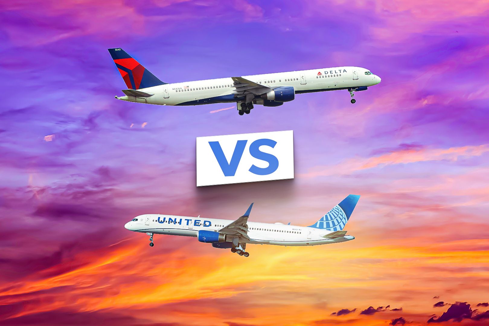 United and Delta Boeing 757s