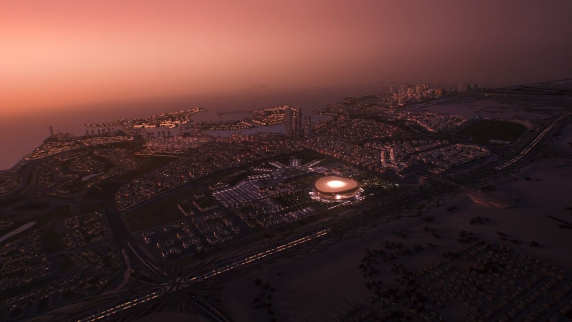 Lusail Stadium Qatar Aerial View