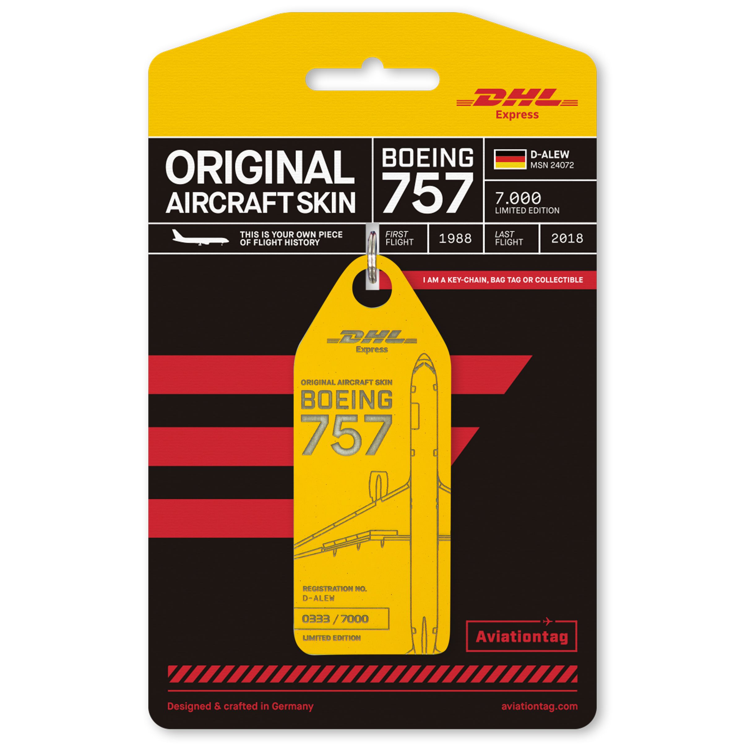 人気の雑貨がズラリ！ AviationTag Tags D-ALEW 757-200F Boeing DHL New Releases 航空機・ヘリコプター