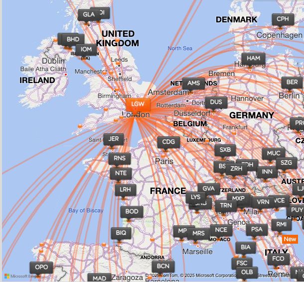 easyjet routes 