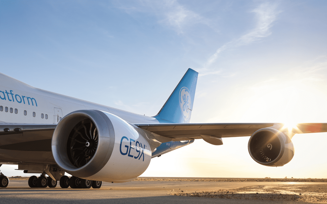 GE9X on 747-400 test bed