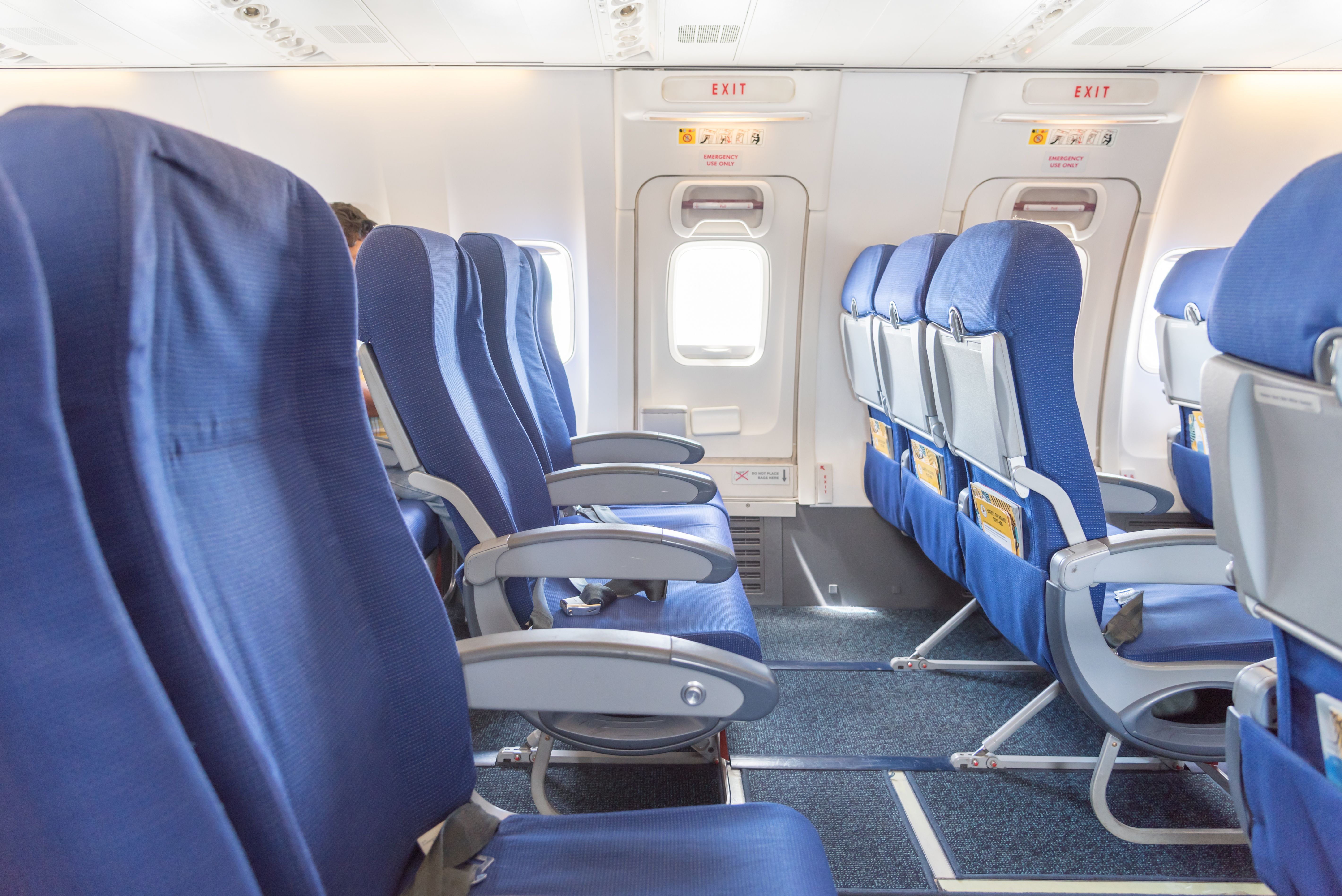 Empty exit row on aircraft