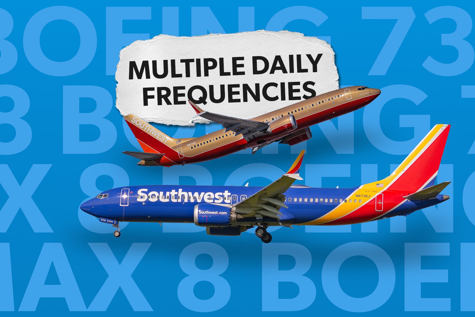 Southwest Airlines' Top 10 Boeing 737 MAX 8 Routes From Dallas Love Field 3x2