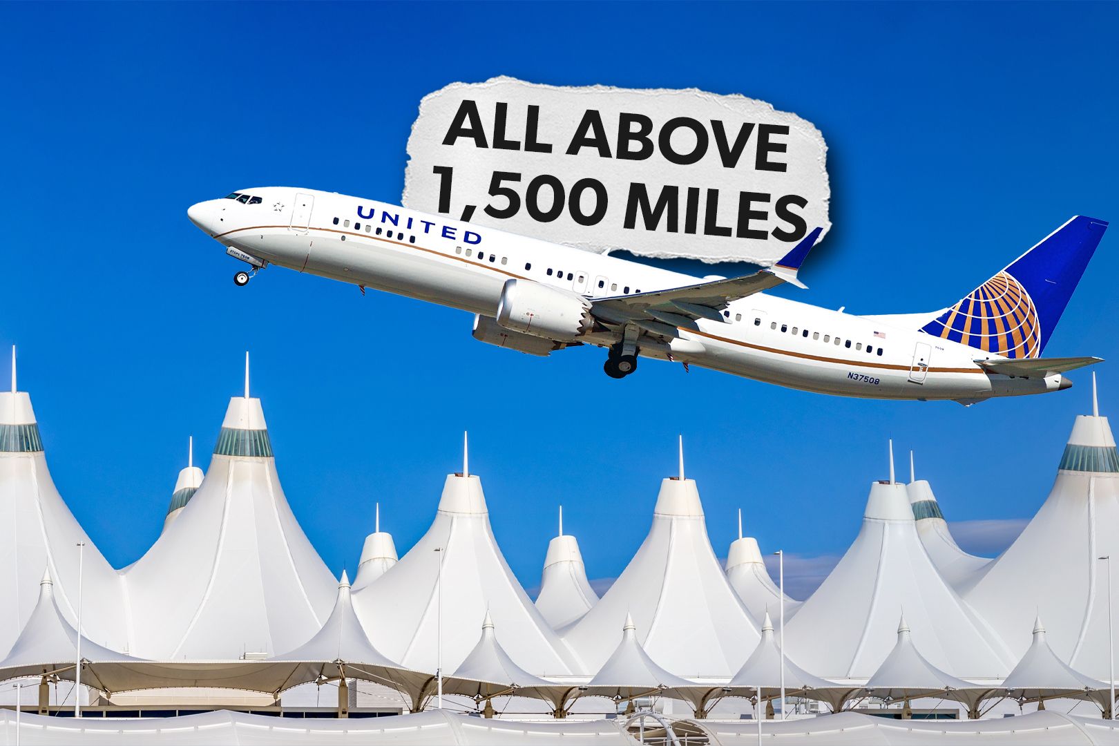 United Airlines '10 Boeing 737 Max 9 Routes from Denver 3x2