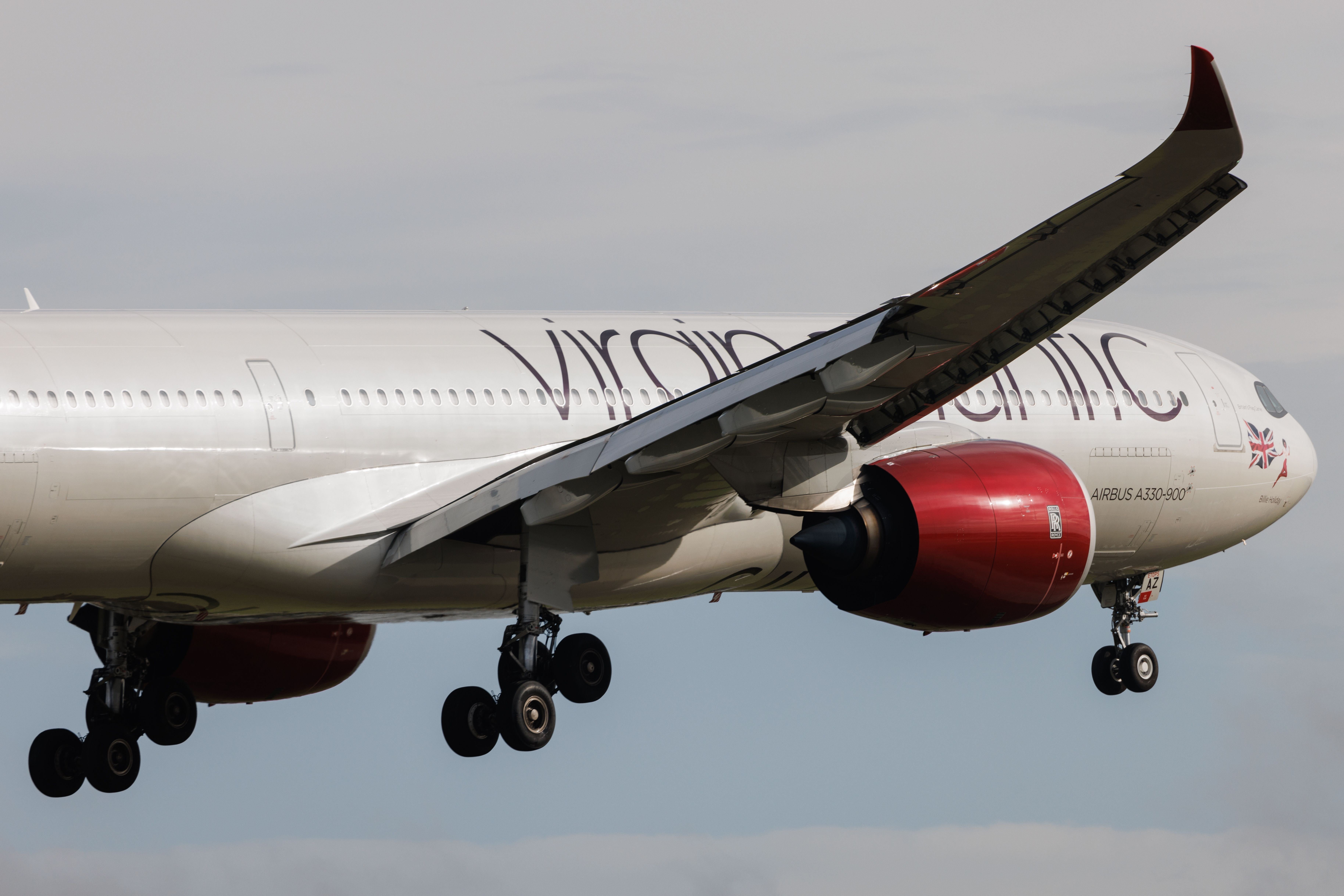 Virgin Atlantic Airbus A330-900 landing at LHR shutterstock_2400014895
