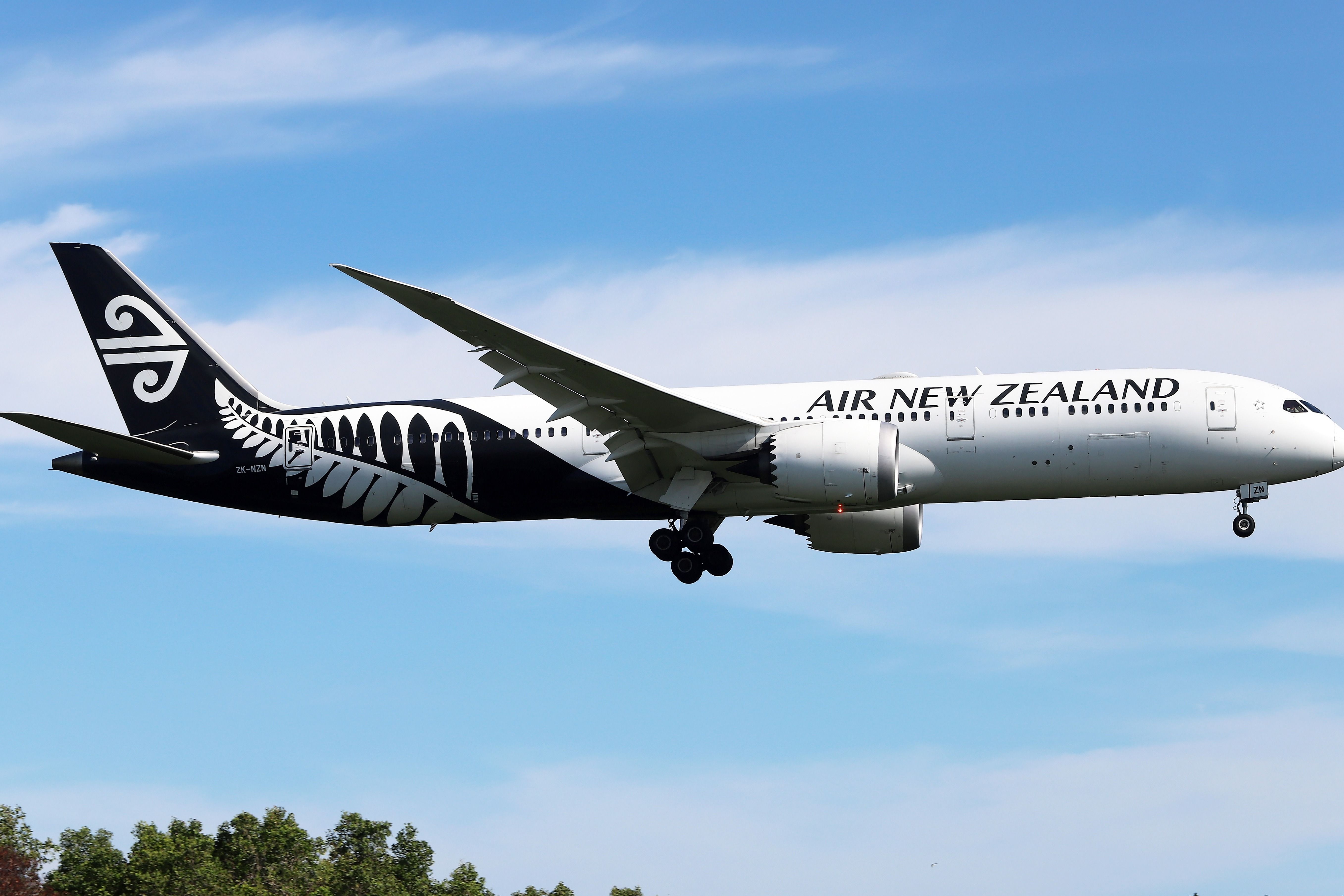 Air New Zealand Boeing 787-9 landing shutterstock_2451735043