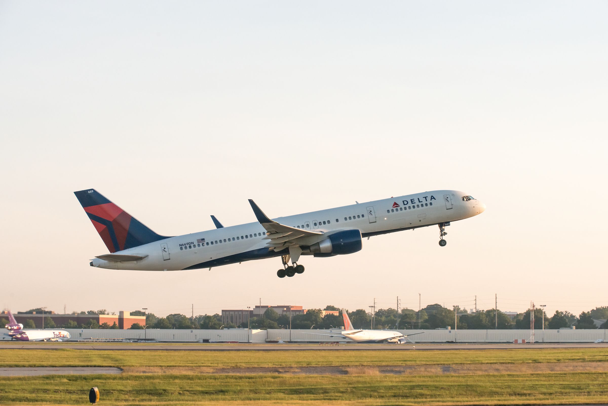 Delta Air Lines aircraft taking off