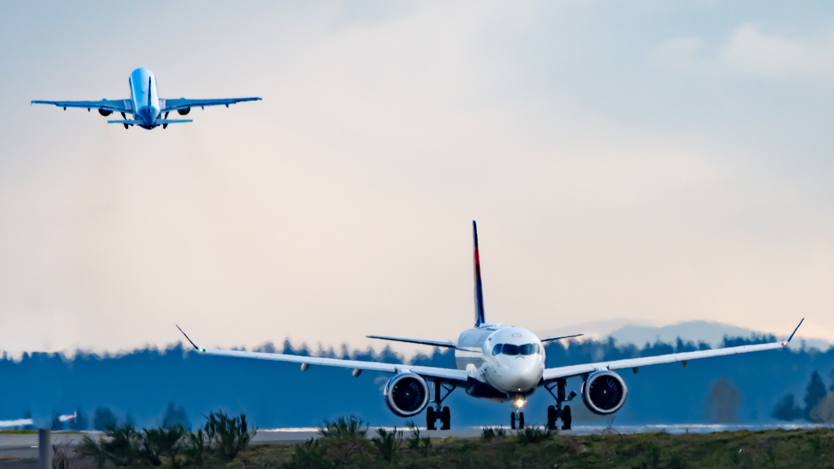 Airbus A220 Taxiing Front Profile