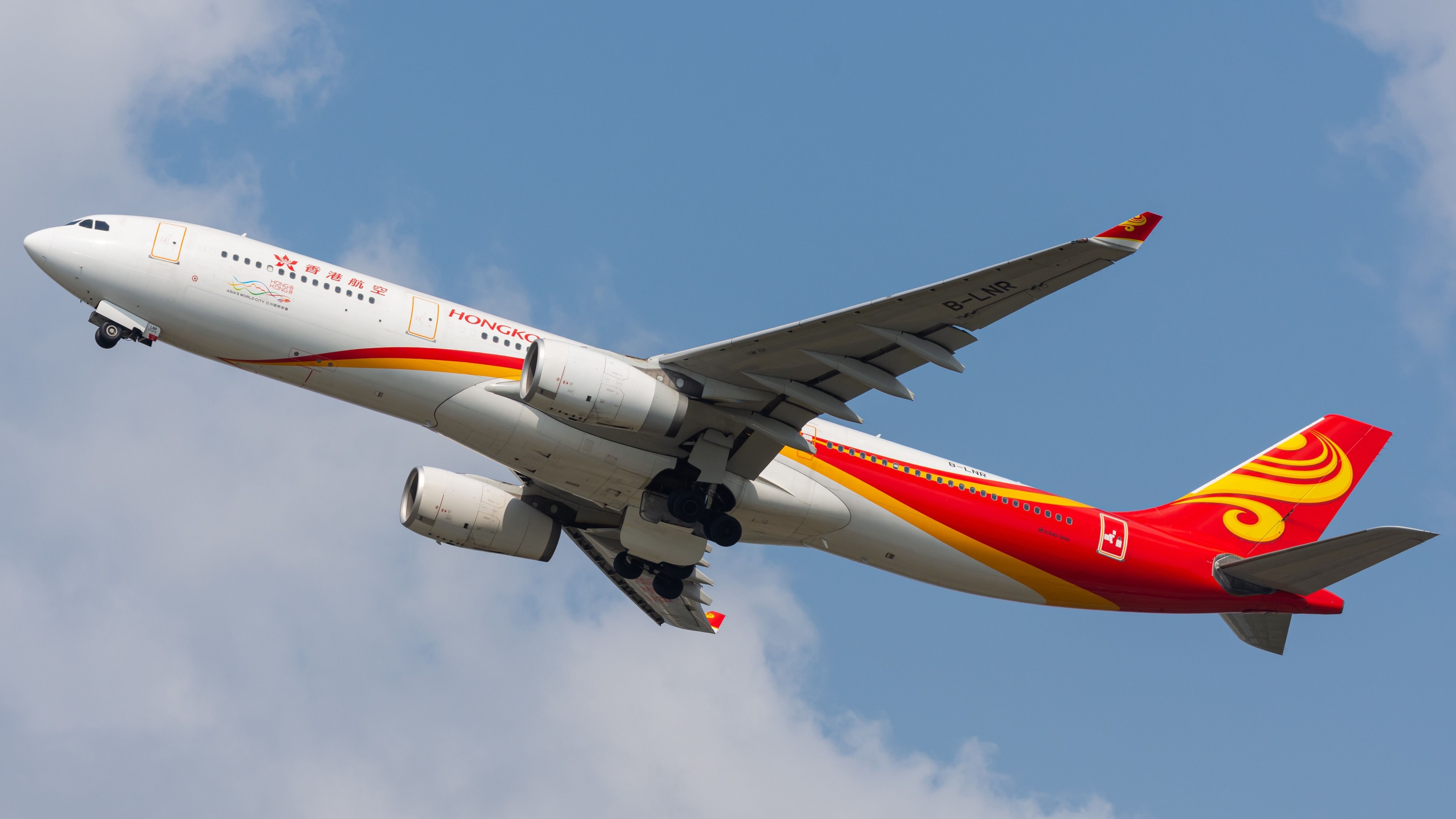 Hong Kong Airlines Airbus A330-300 departing shutterstock_2355759011-1
