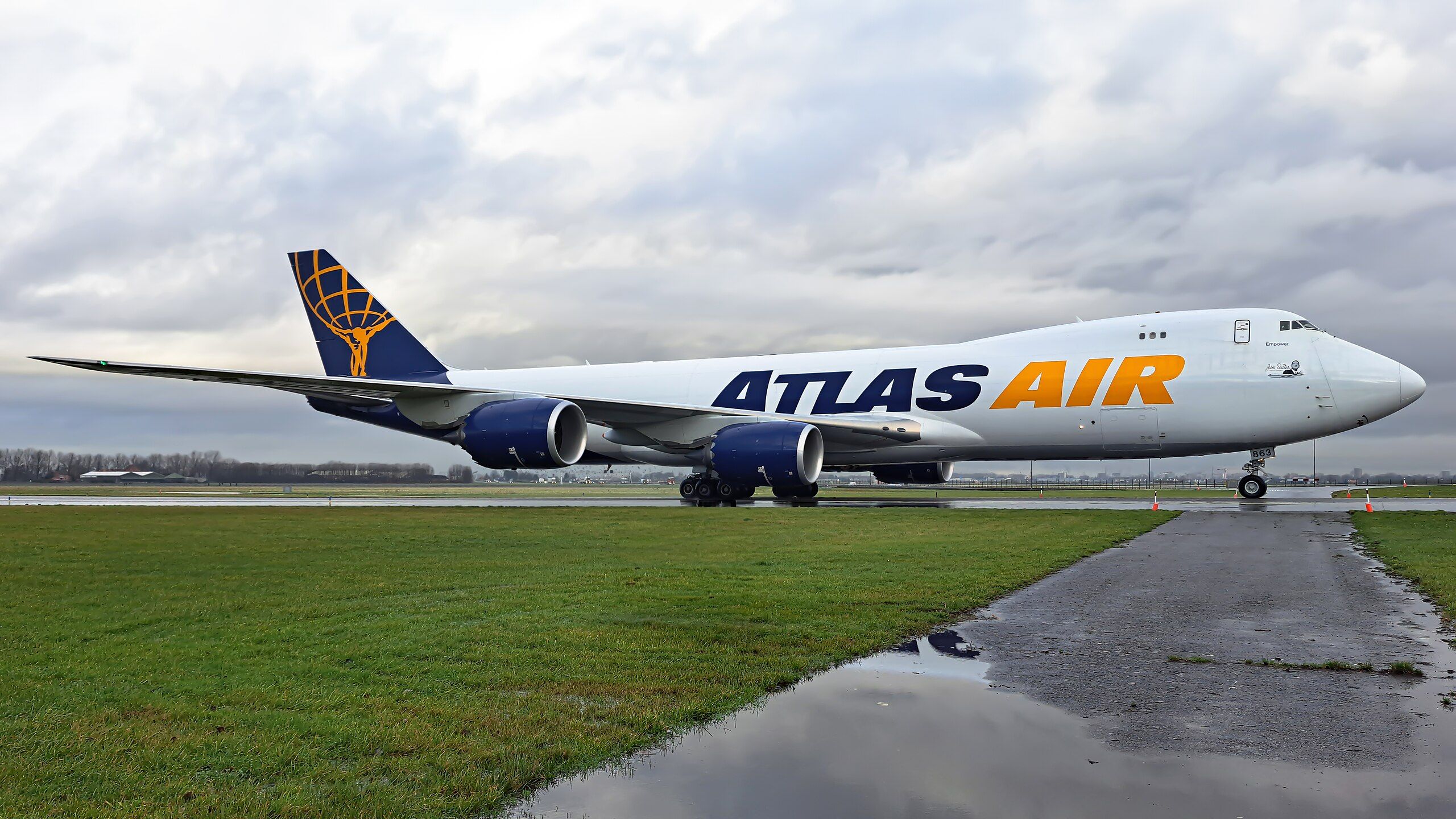 Atlas Air 747在阿姆斯特丹出租車