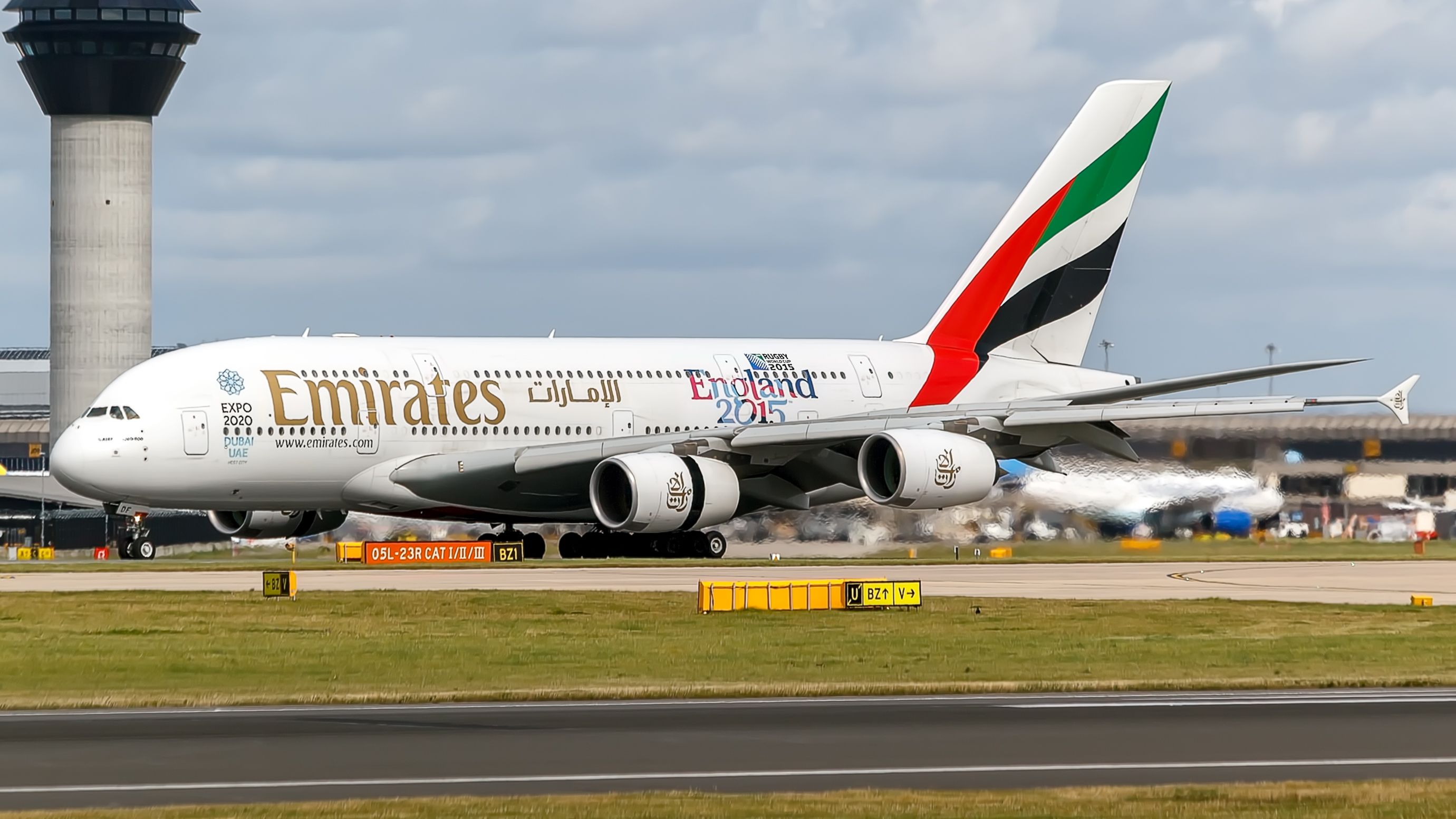 阿聯酋航空客車A380在曼徹斯特出租車