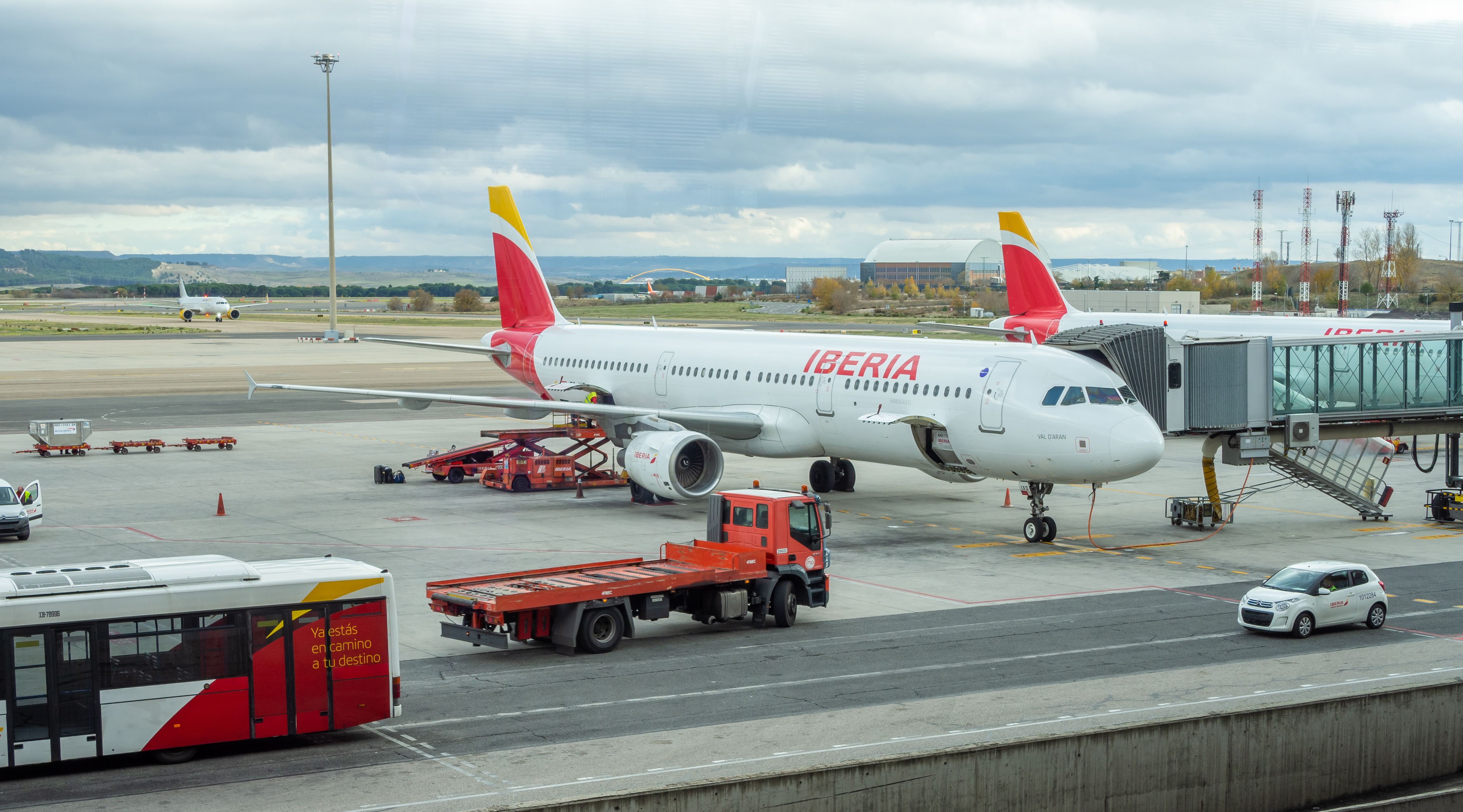 Iberia A321 Parked In Madrid