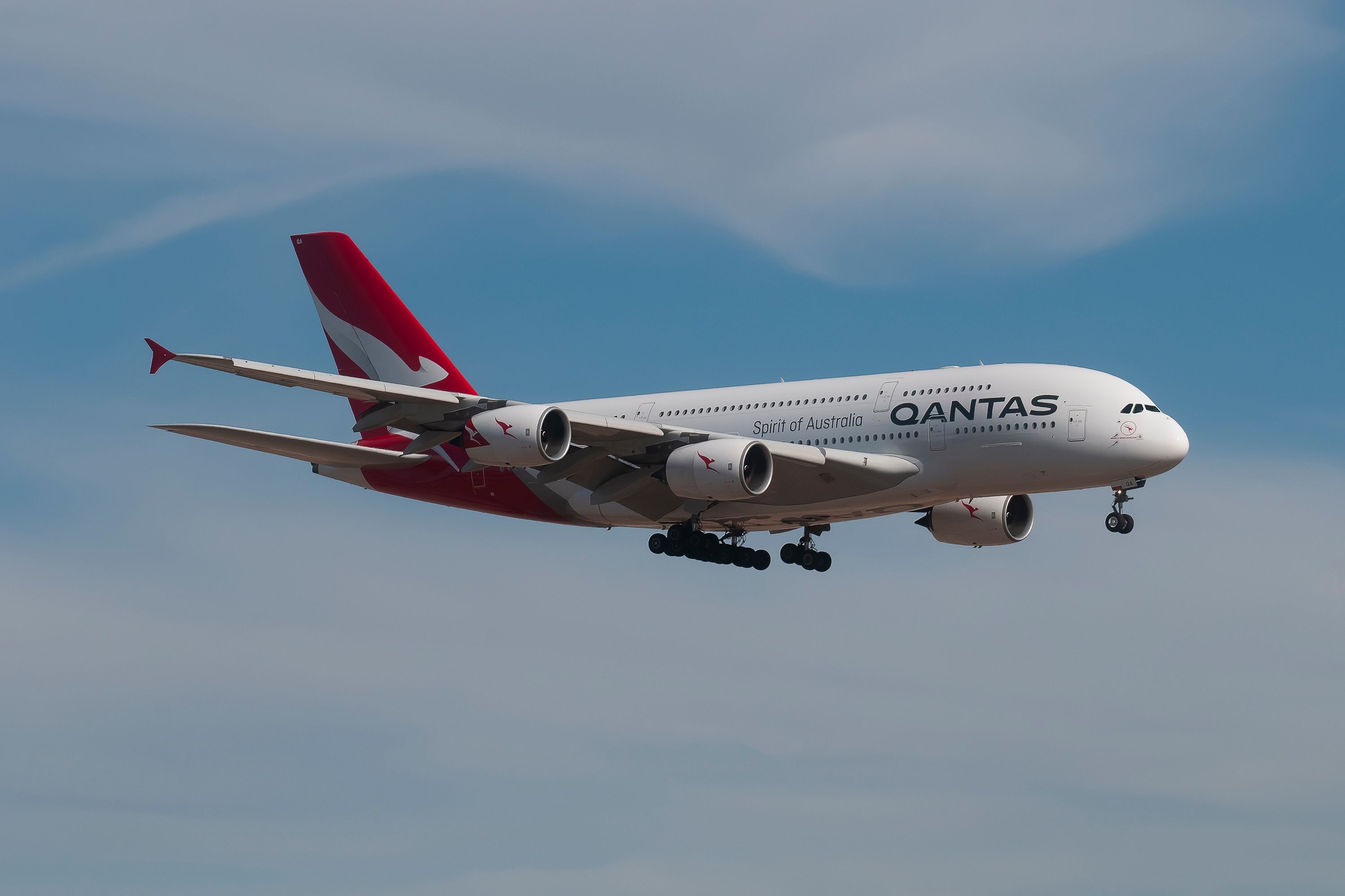 澳洲航空客車A380降落在達拉斯