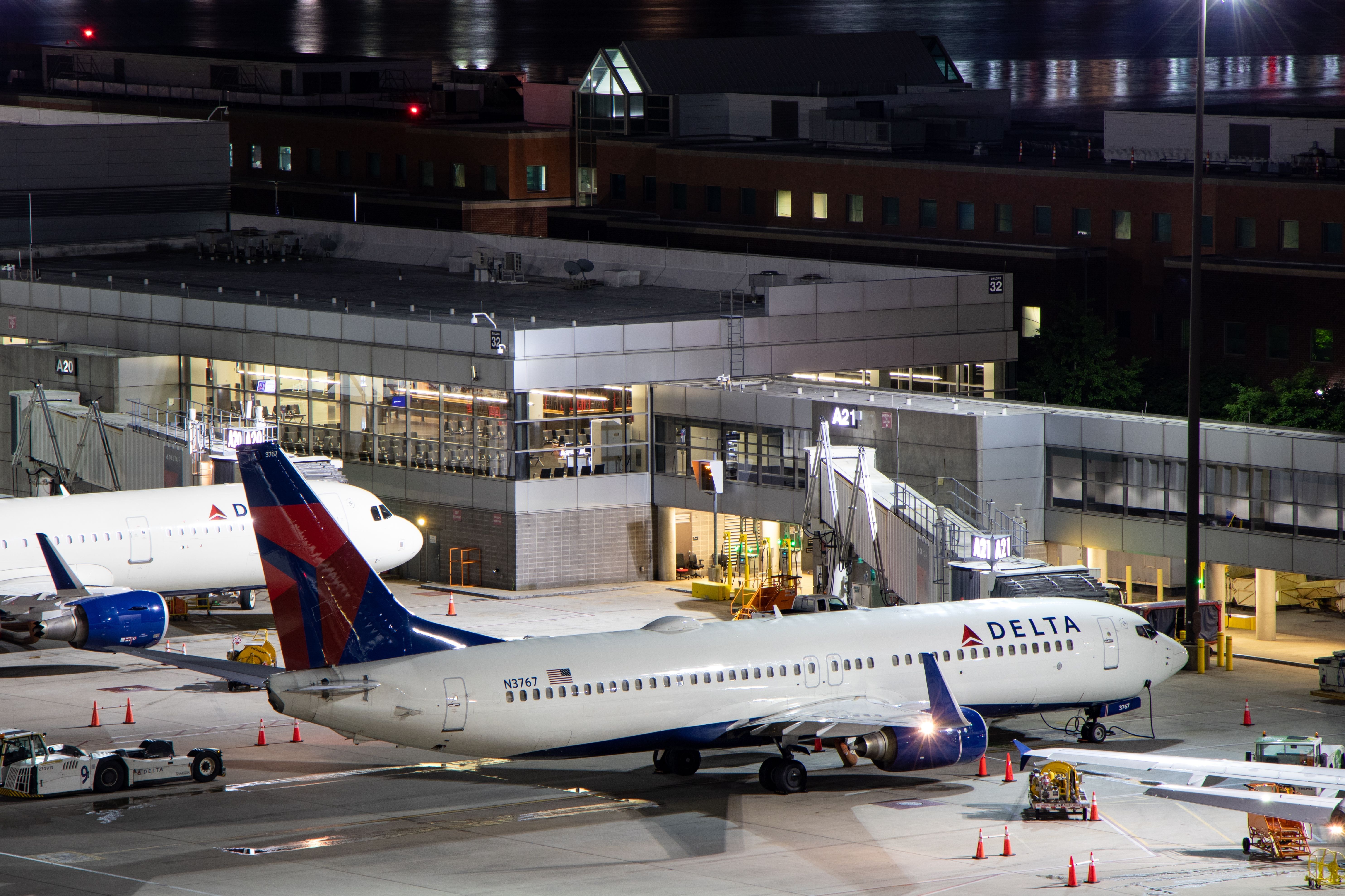 Delta air plane at the airport