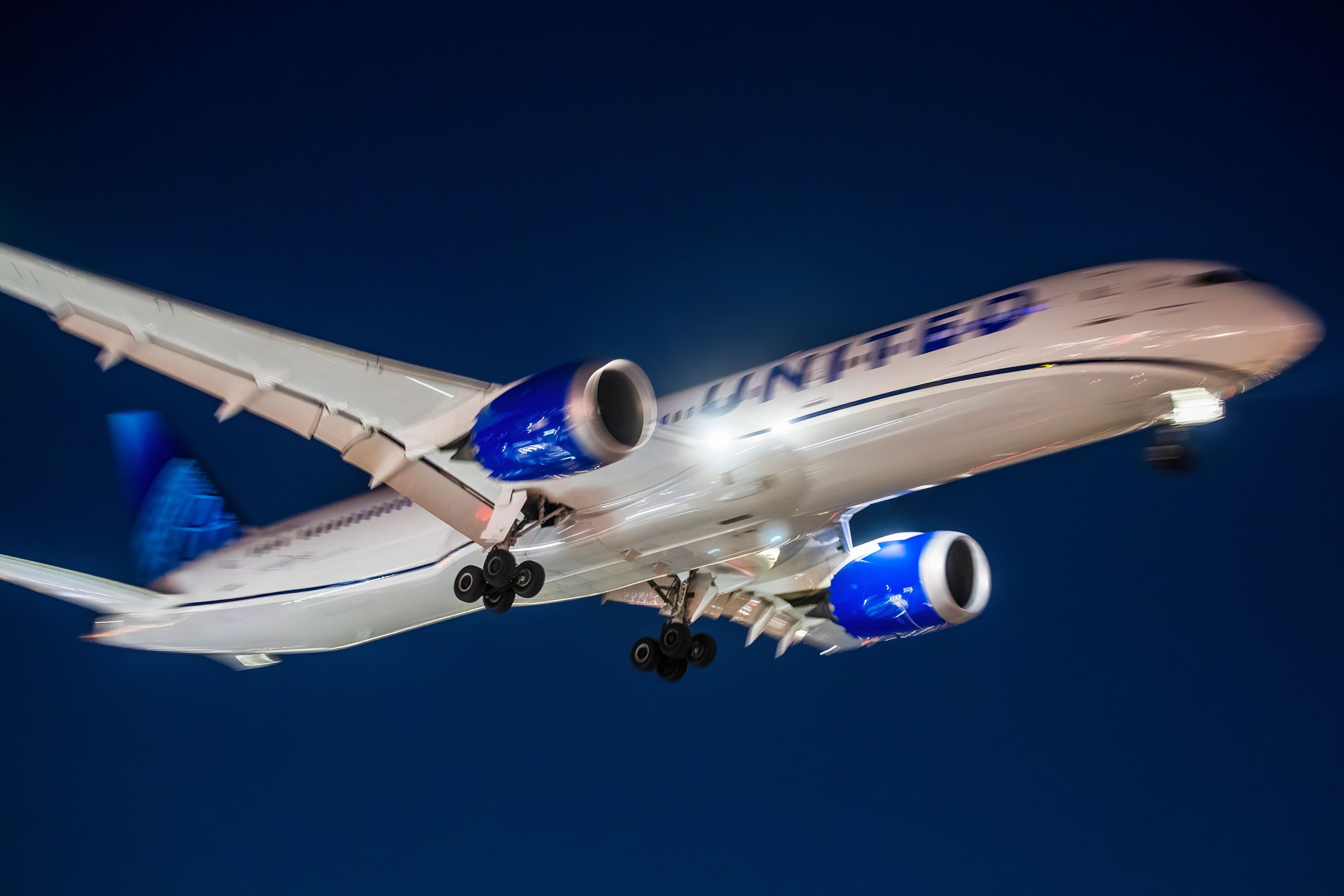 一家聯合航空公司波音787 Dreamliner Landing