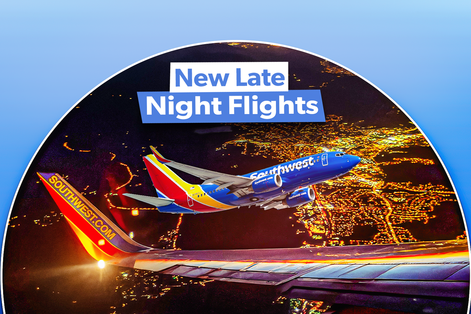 Southwest Airlines redeye flights.