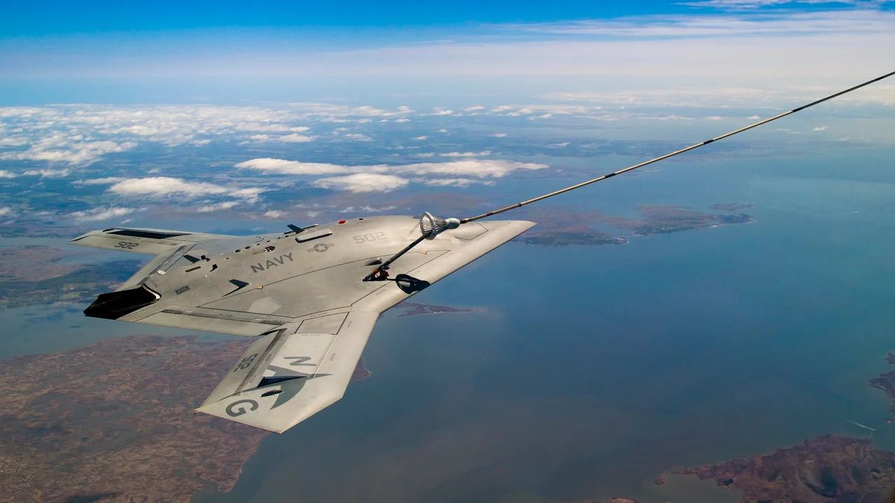 A US Navy X-47B undergoing AR tests