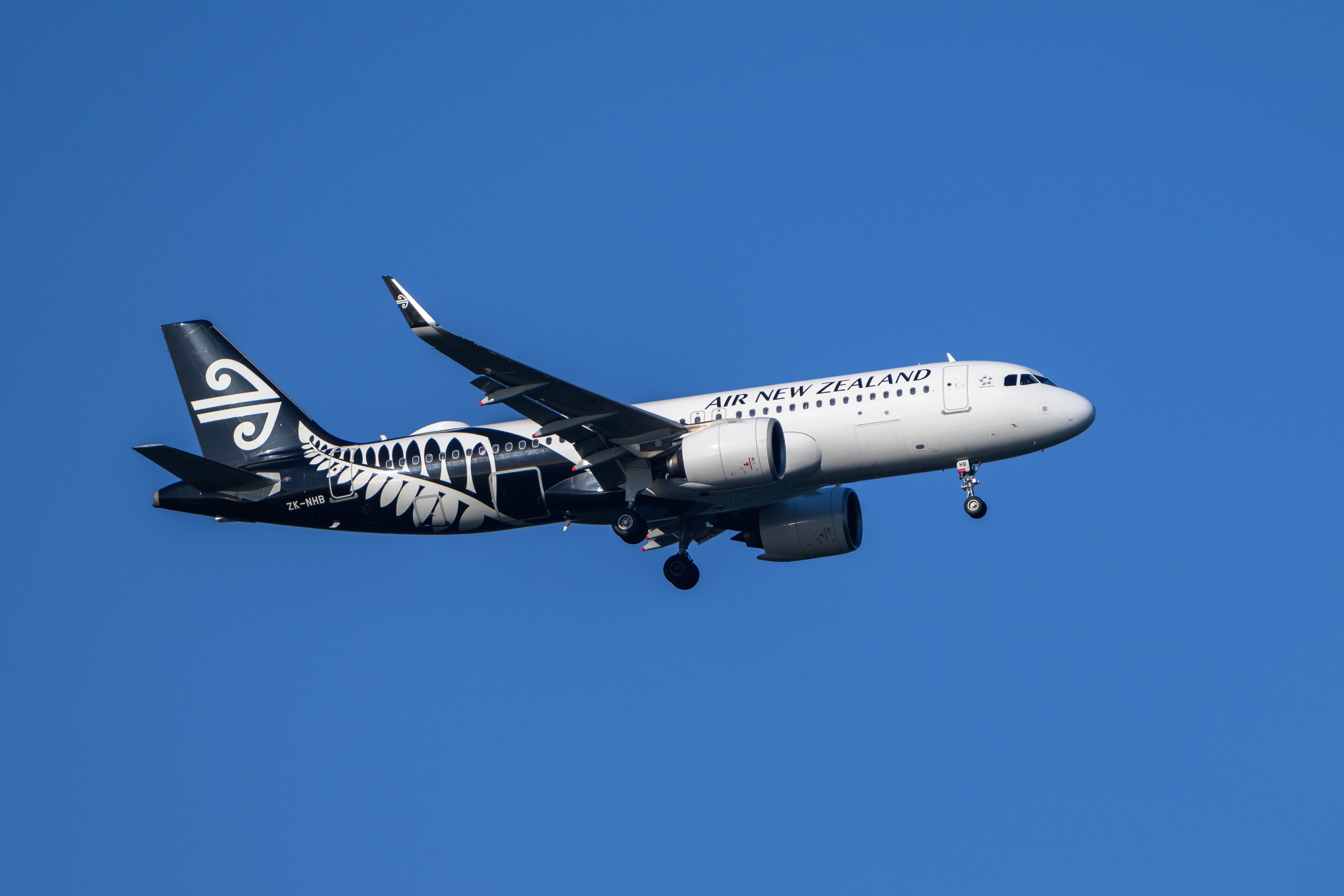新西蘭航空空中客車A320Neo著陸位於Syd Shutterstock_25587888825