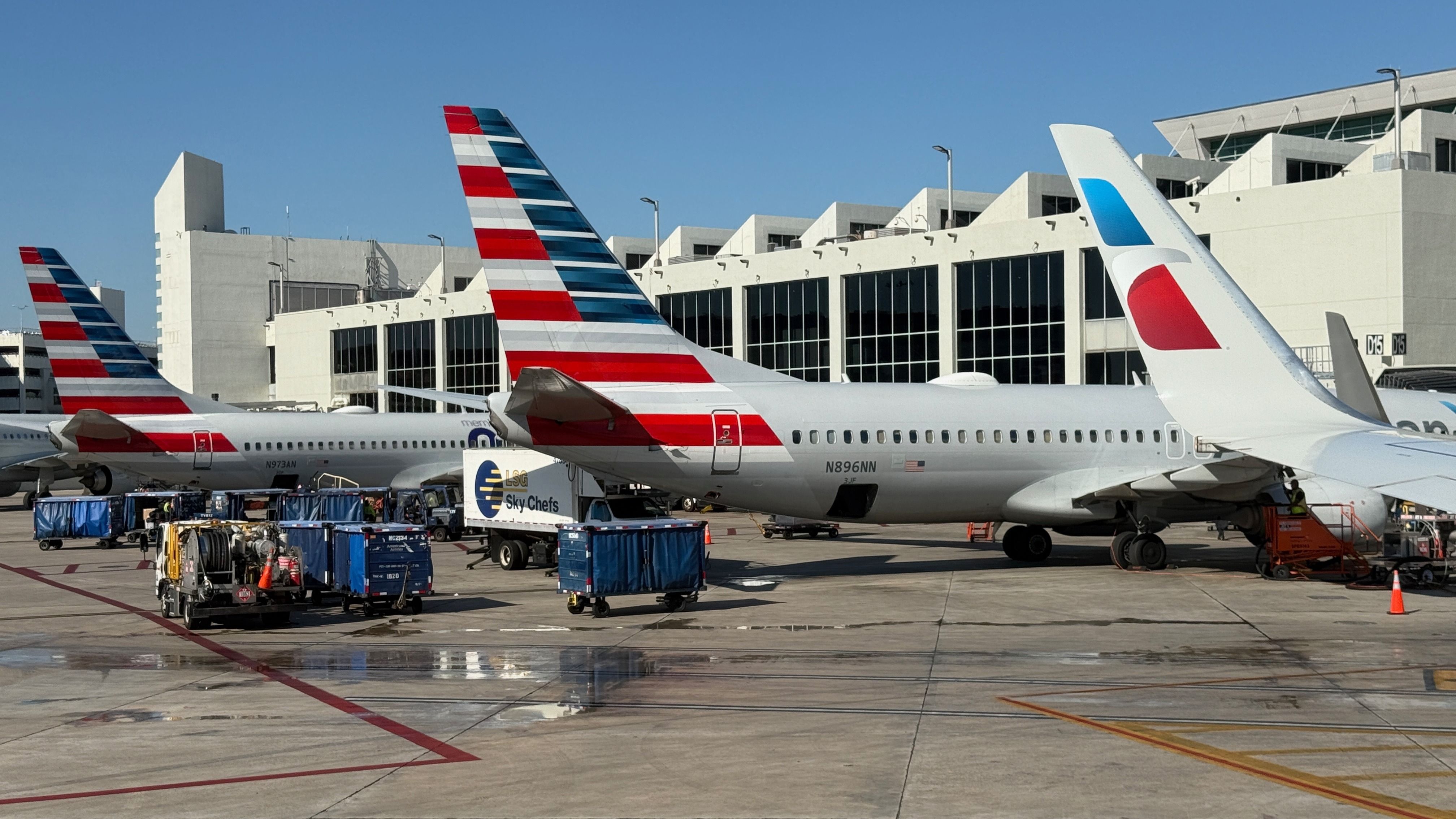 American Airlines aircraft at Miami International Airport MIA shutterstock_2602632627