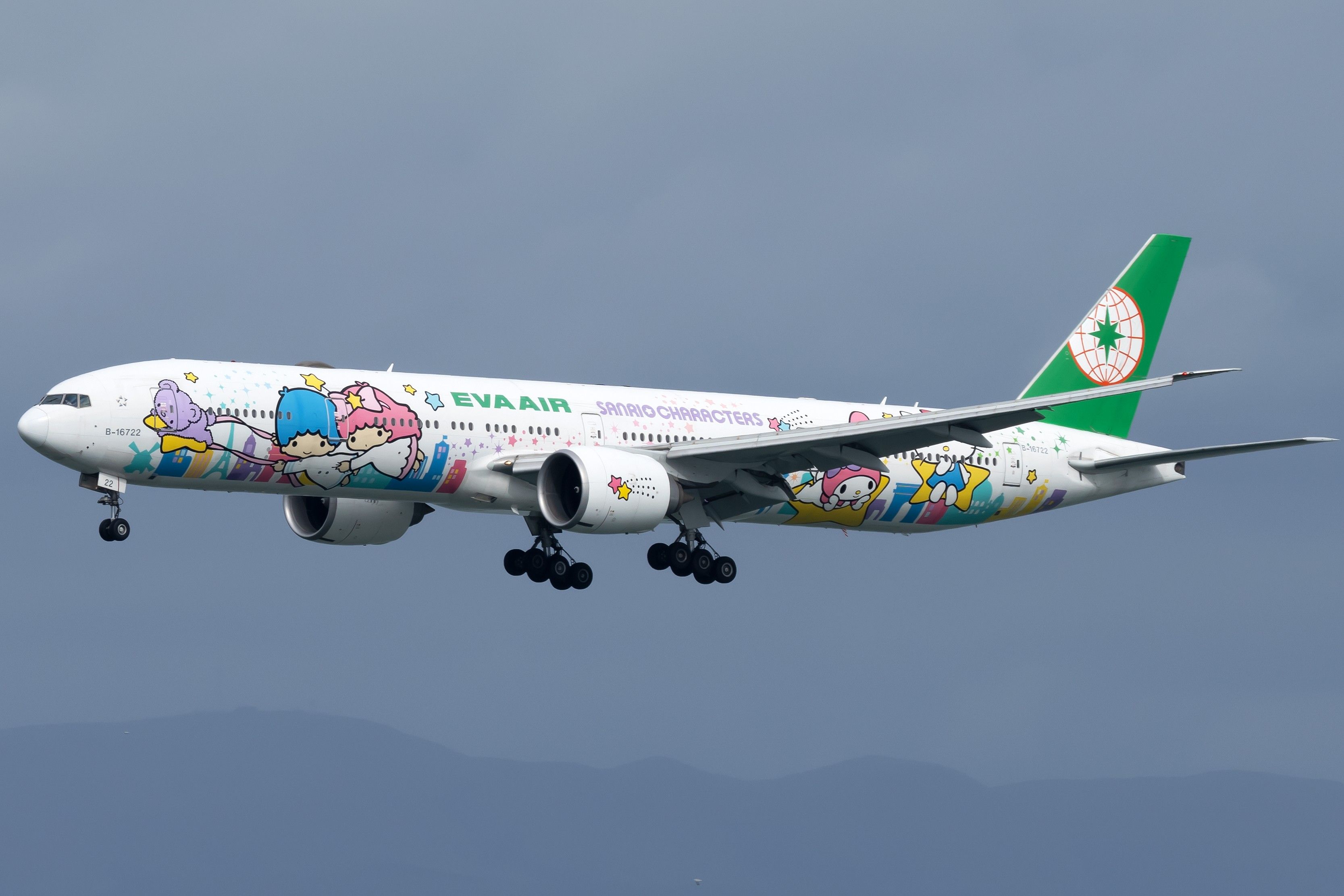 B-16722 Eva Air (Hello Kitty-Shing Star Livery) Boeing 777-36N (ER)