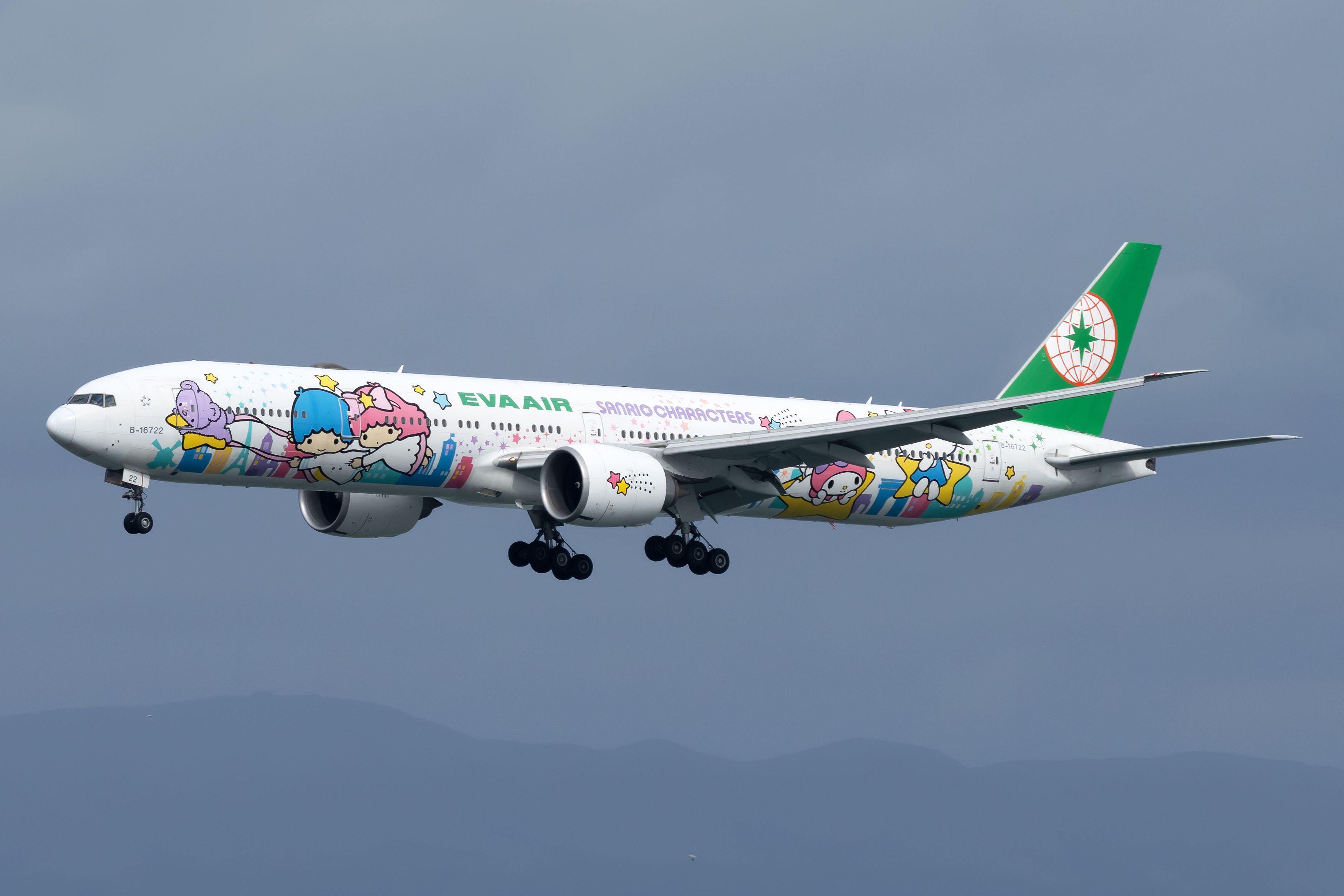 B-16722 Eva Air (Hello Kitty-Shing Star Livery) Boeing 777-36N (ER)