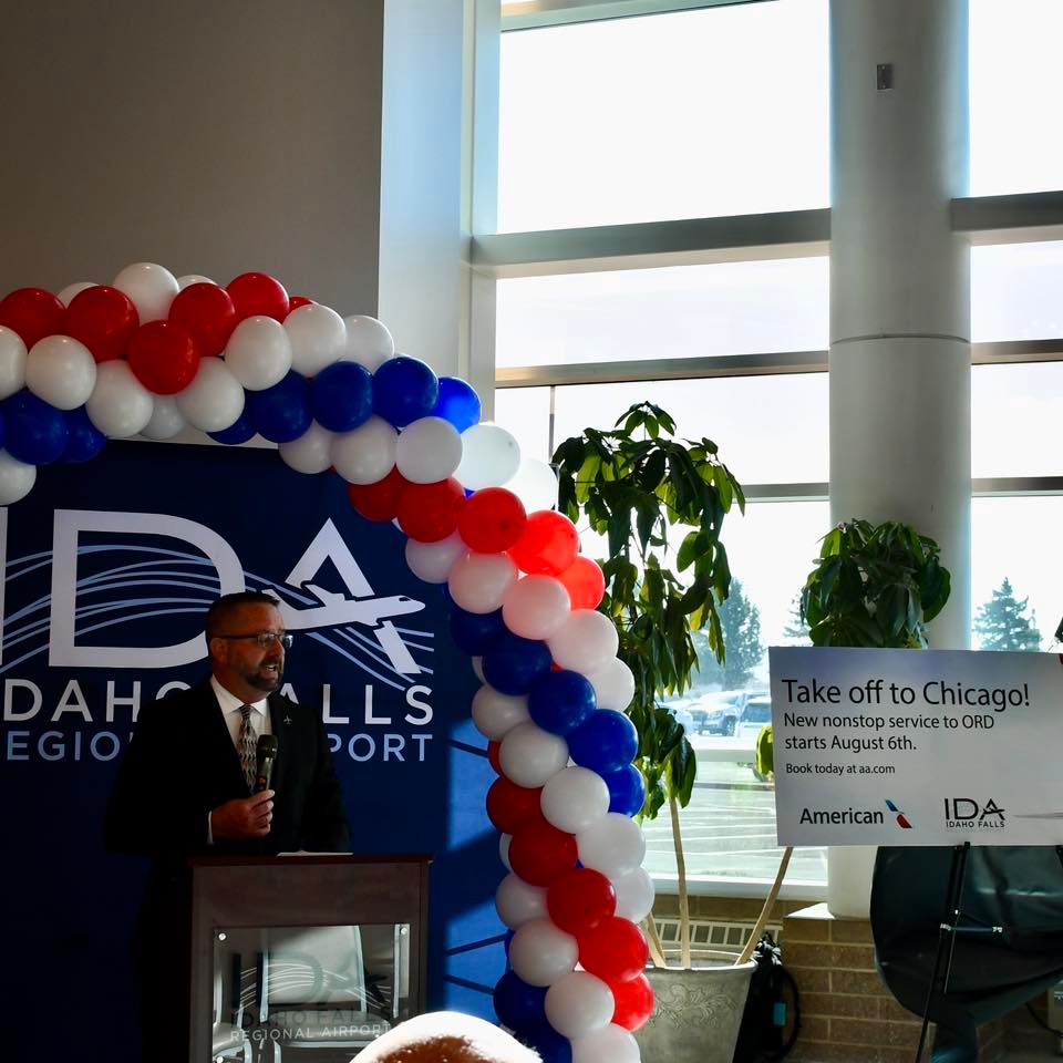Idaho Falls Regional Airport (IDA) flights to Chicago O'Hare International Airport (ORD) announcement