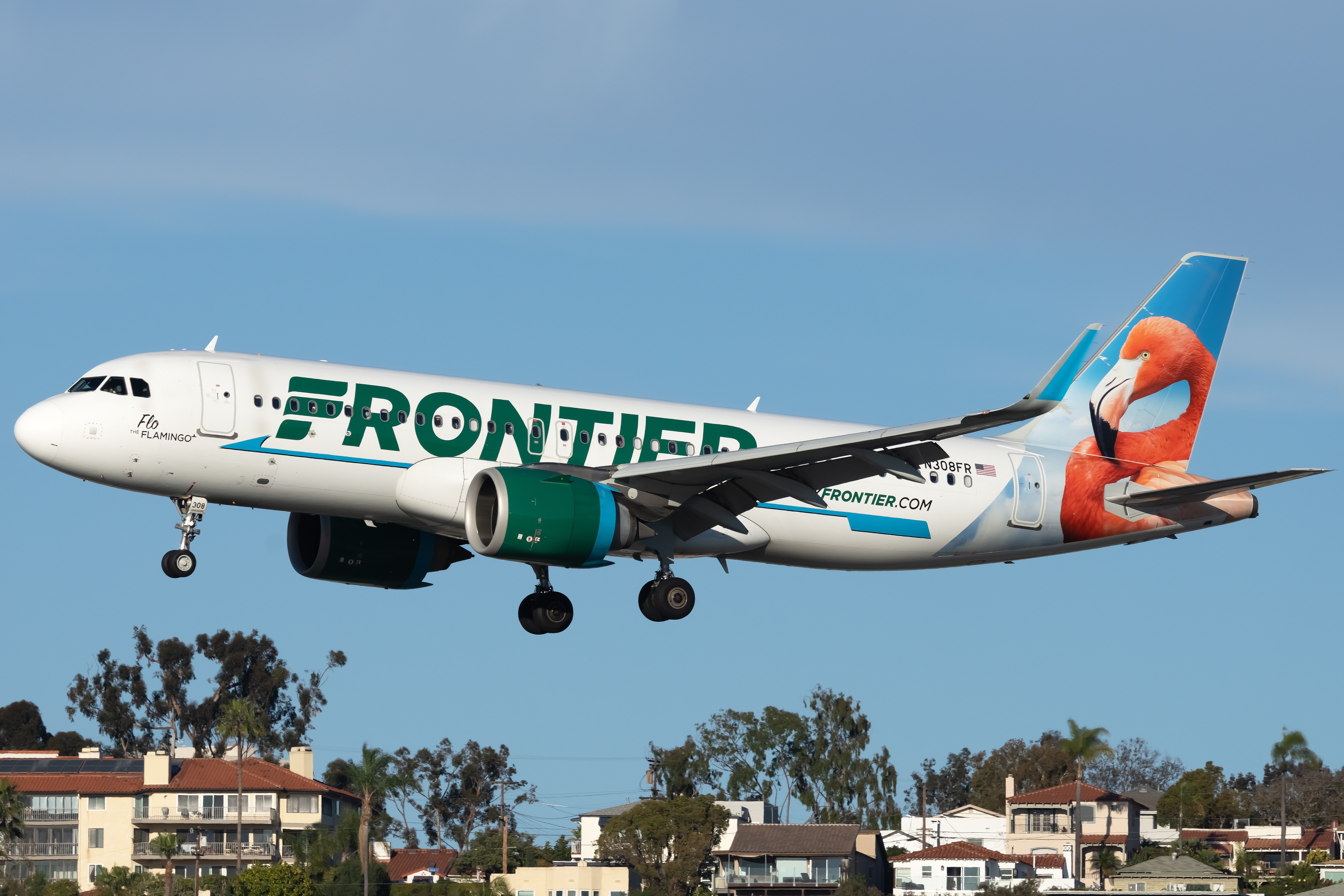 N308fr Frontier Airbus A320-251N