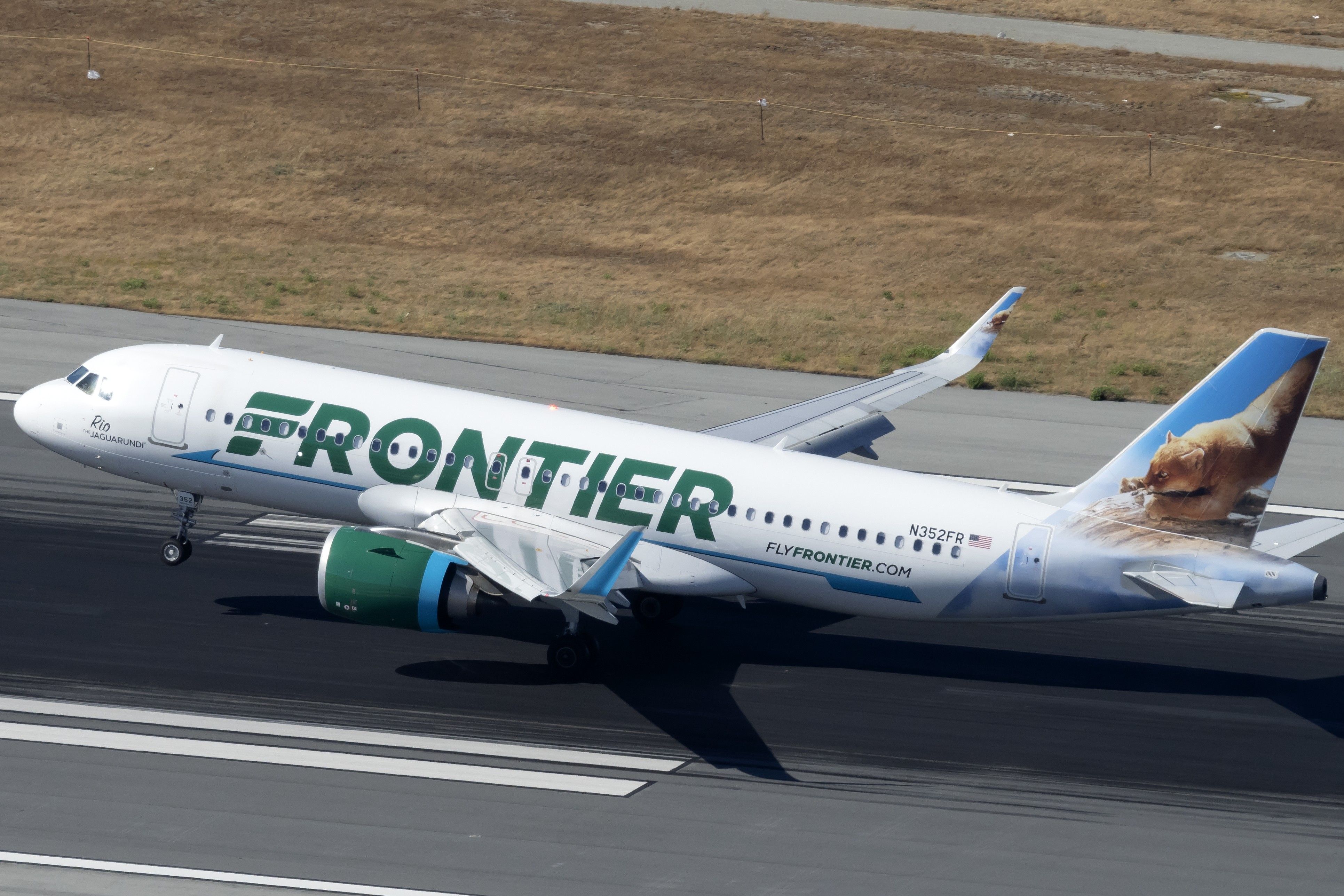 N352FR Frontier (Rio The Jaguarundi Livery) Airbus A320-251N