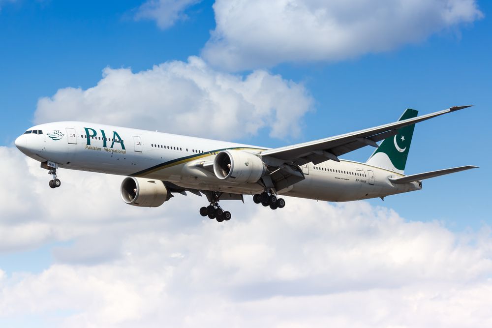 PIA Boeing 777-300ER flying