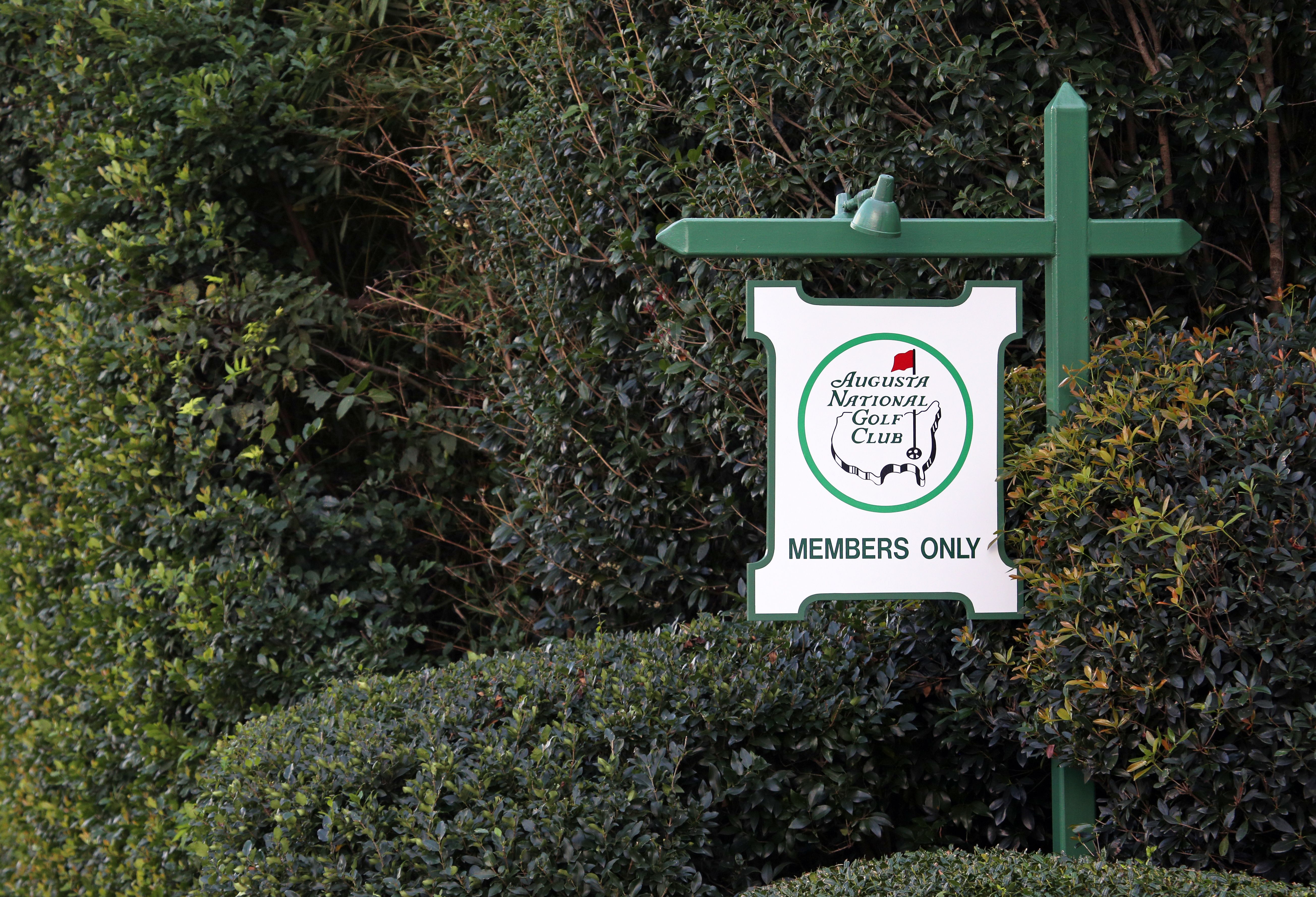 An entrance to the Augusta National Golf Club in Augusta, Georgia