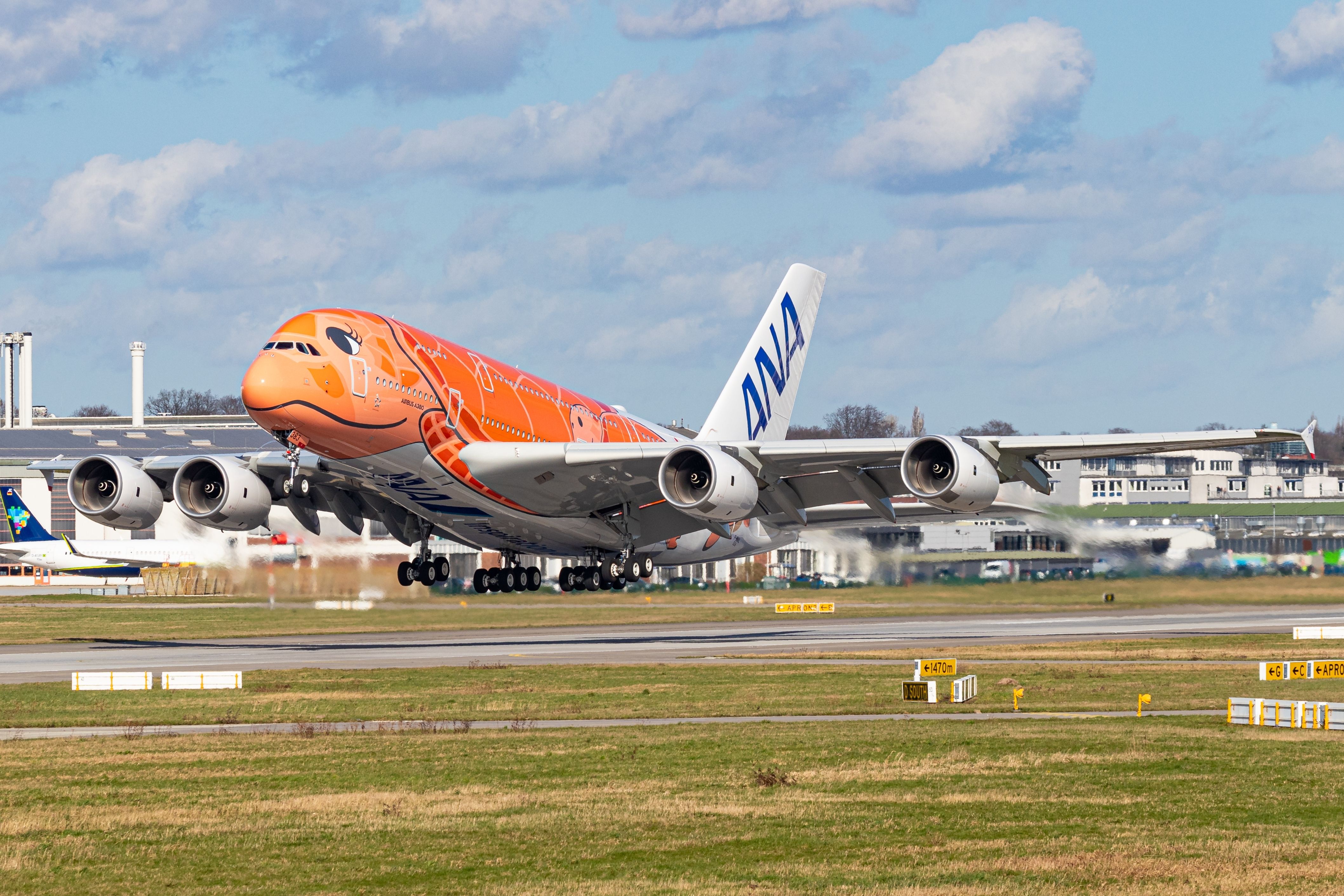 Anna A380 departure Hamburg