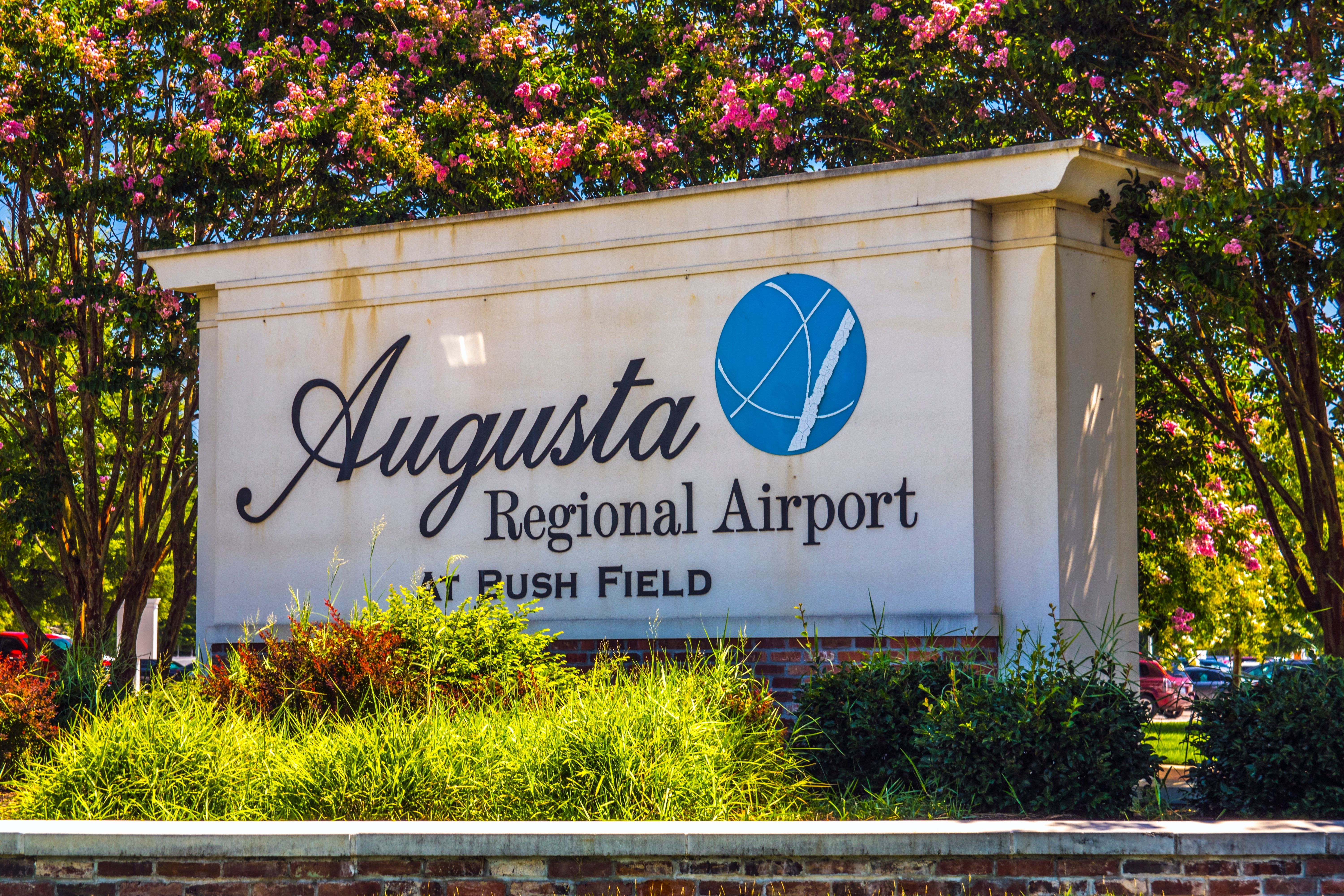 Augusta Georgia USA Regional Airport at Bush Field street sign