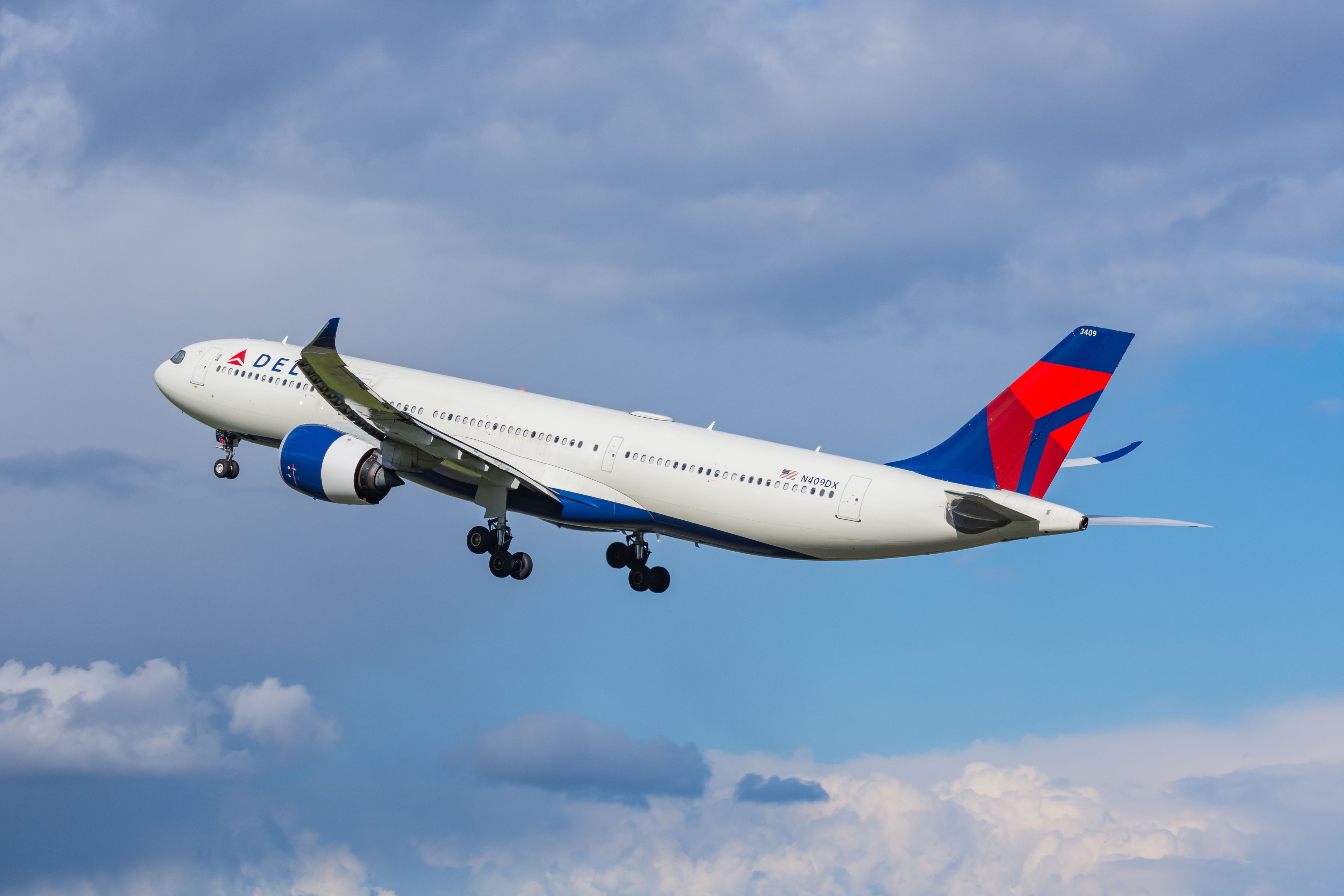 A Delta Air Lines Airbus A330Neo takes off