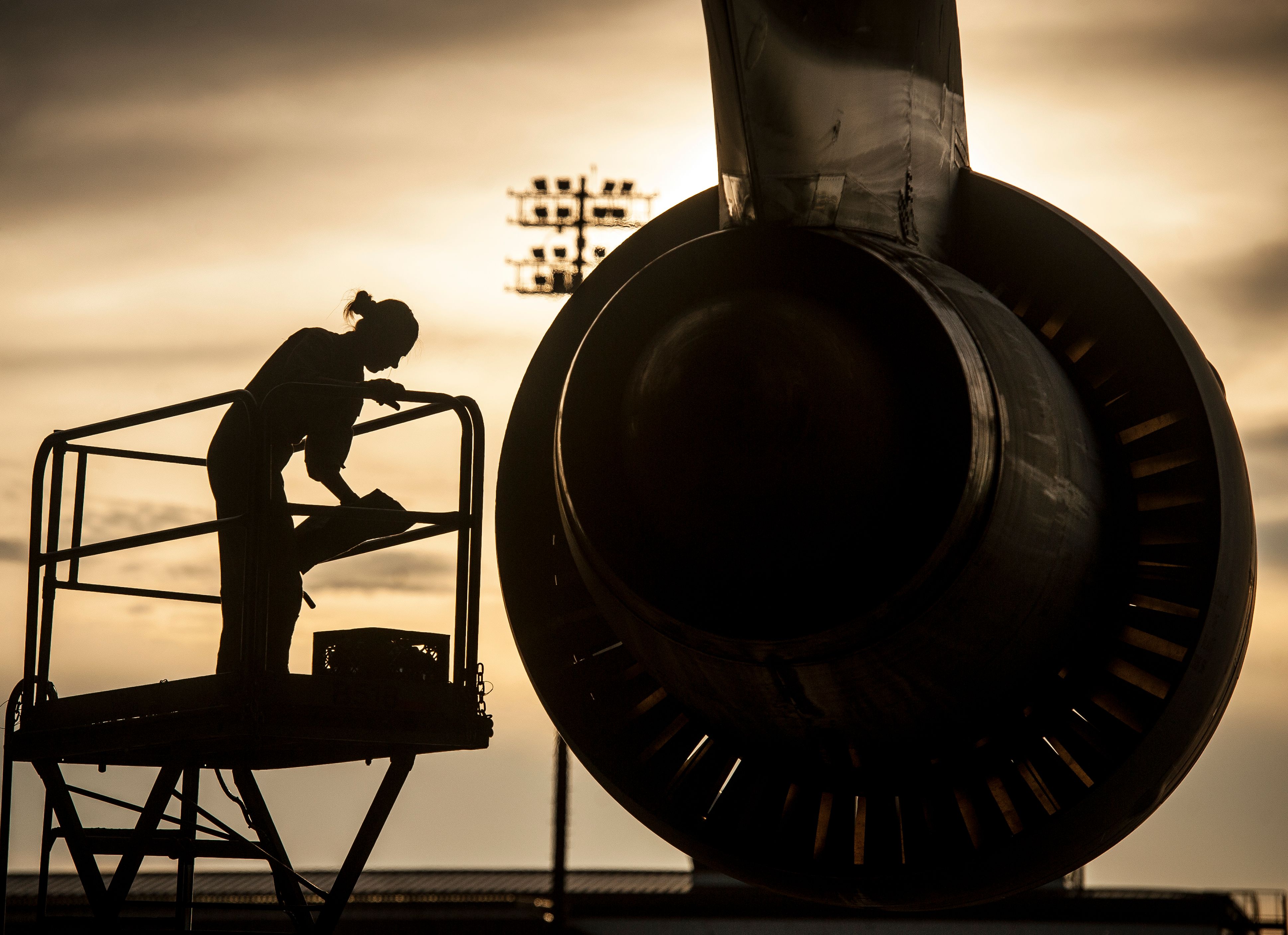 Technology. Sergeant. Laura Musli, member of the National Guard in Virginia, Virginia, and the 167 C-5 Galaxy Crew maintenance squadron