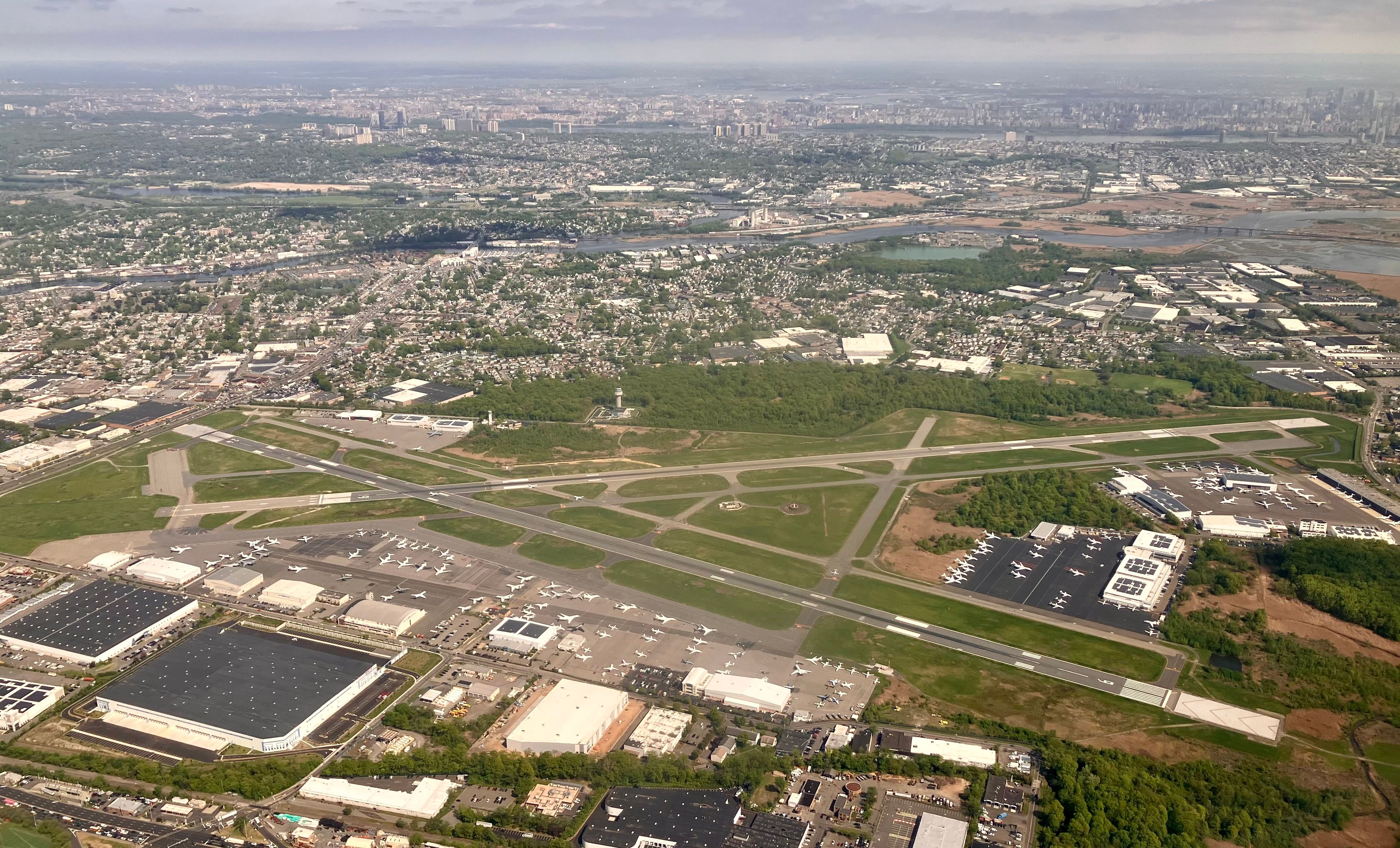 Teterboro Airport aerial shot.