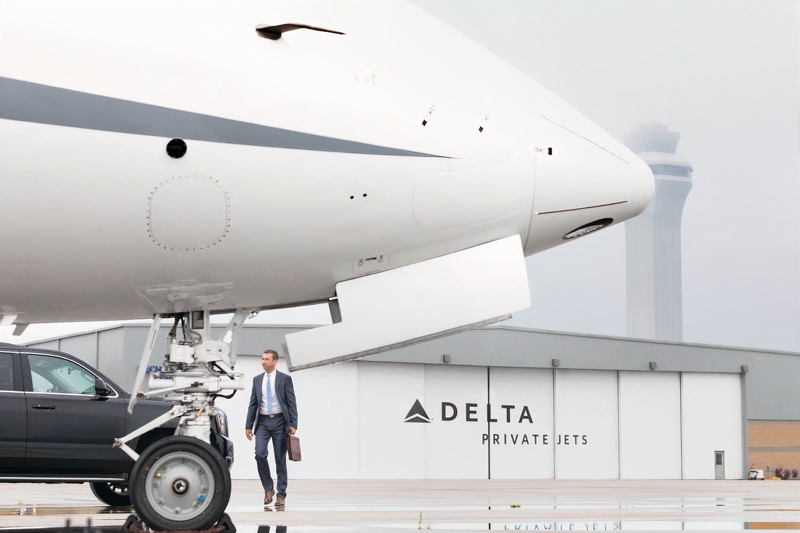 Delta Private Jets hangar.