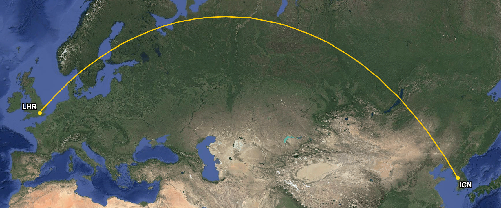 New Virgin Atlantic flights from London Heathrow Airport to Seoul Inchon International Airport ICN