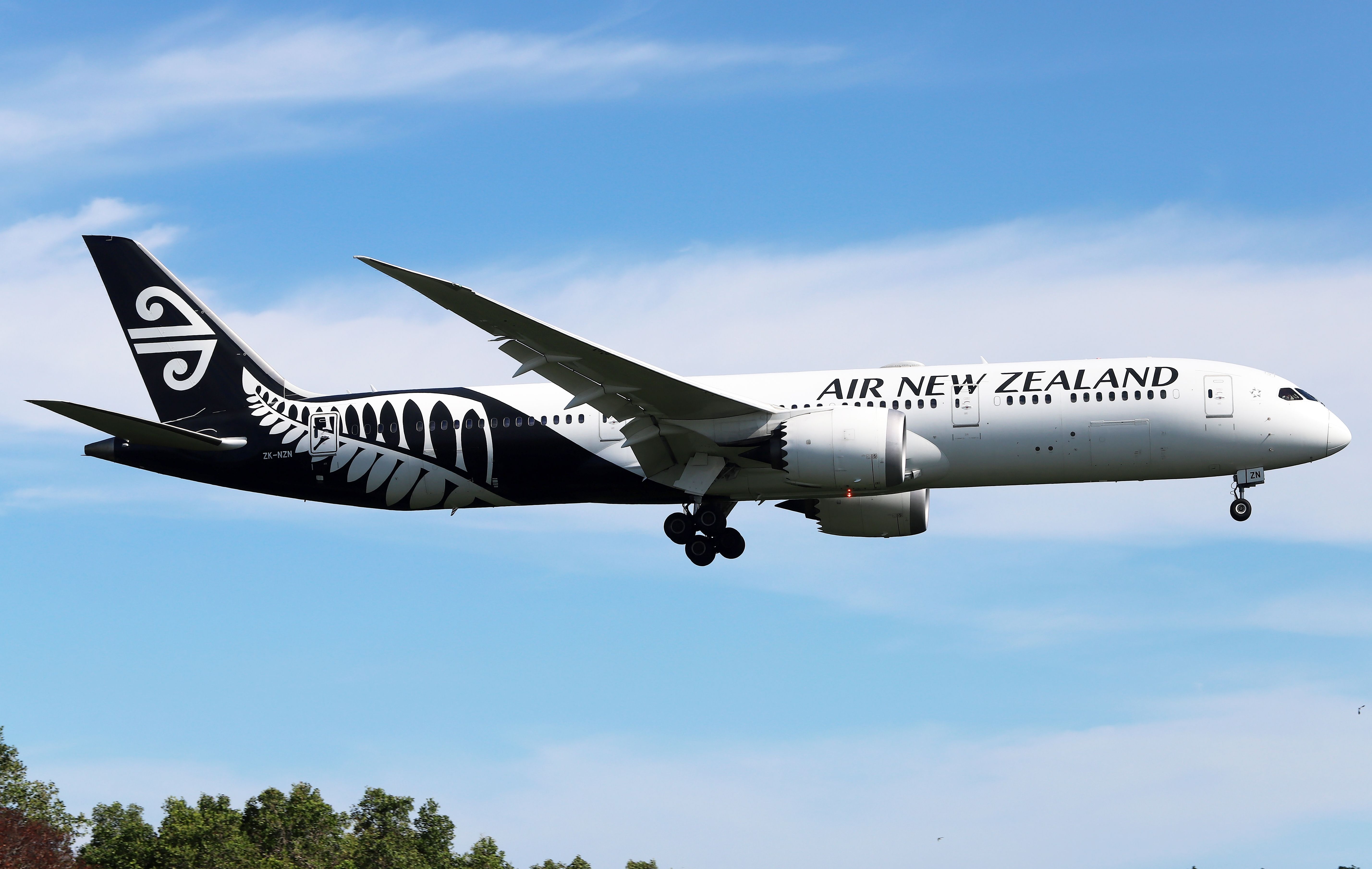 Air New Zealand Boeing 787-9 landing shutterstock_2451735043