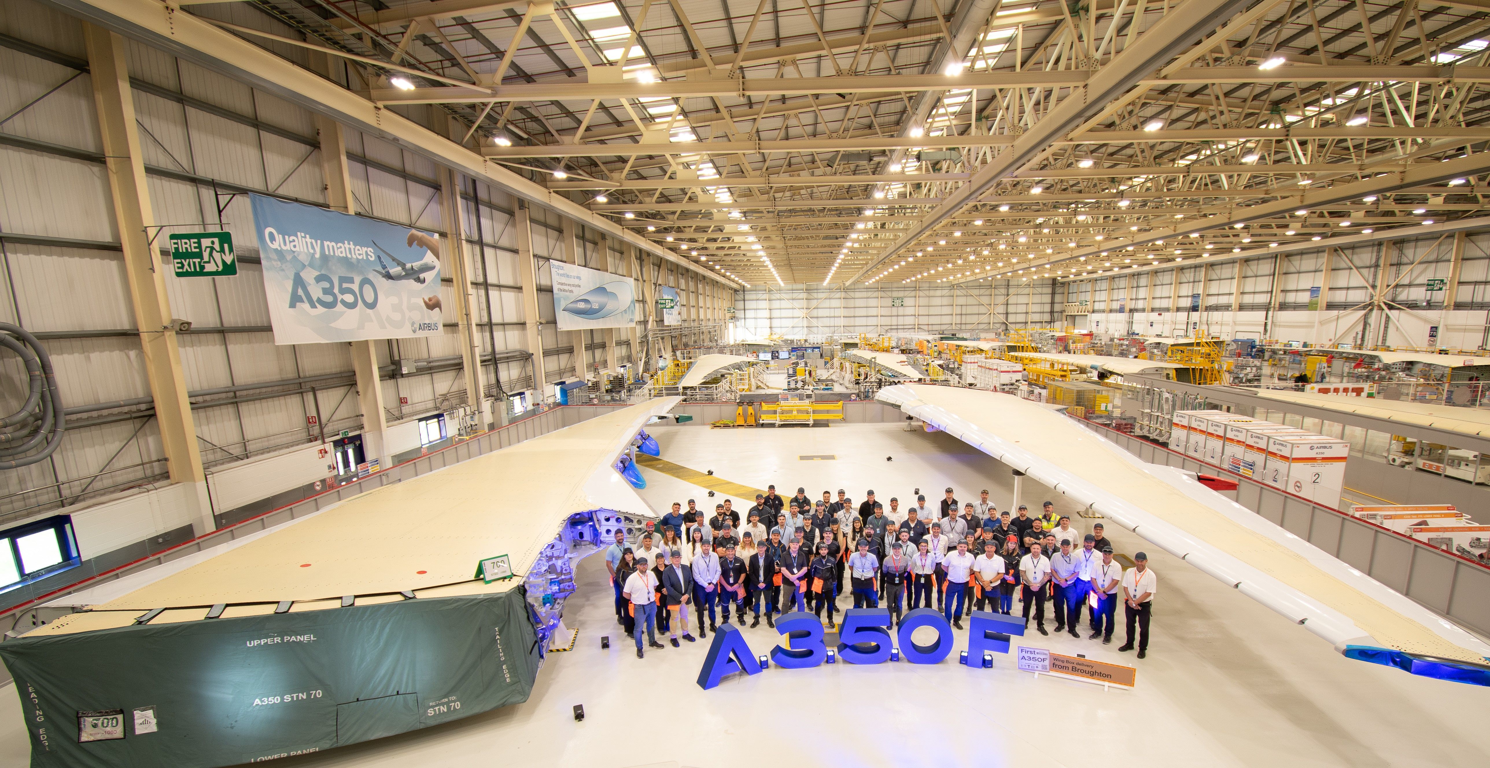 Airbus A350F first wing assembled at Broughton