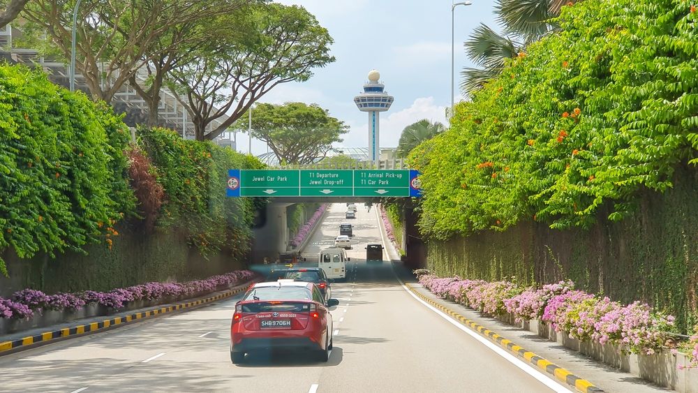 Road to Singapore Changi Airport