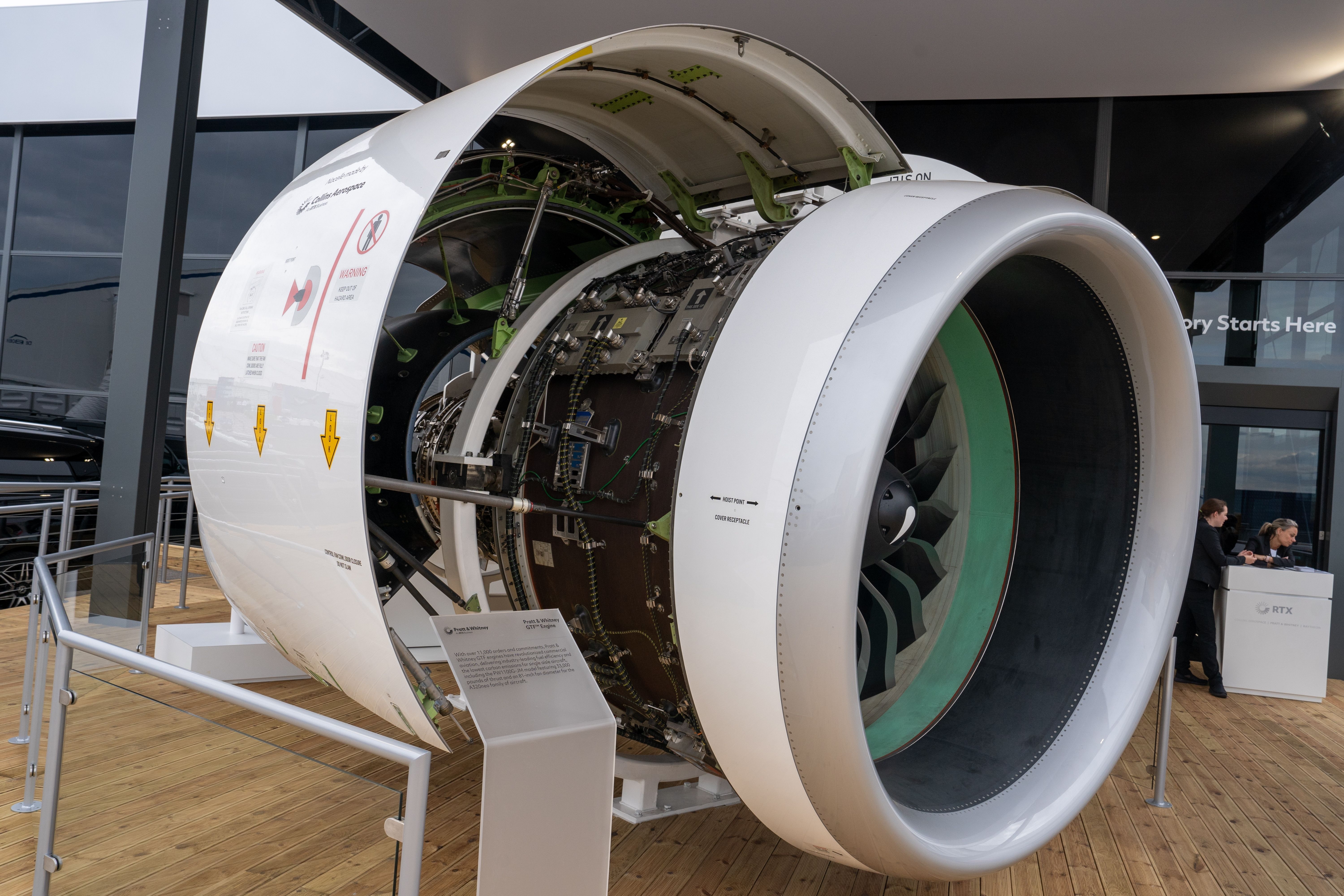 2024 Farnborough International Airshow Wednesday Pratt And Whitney GTF Engine