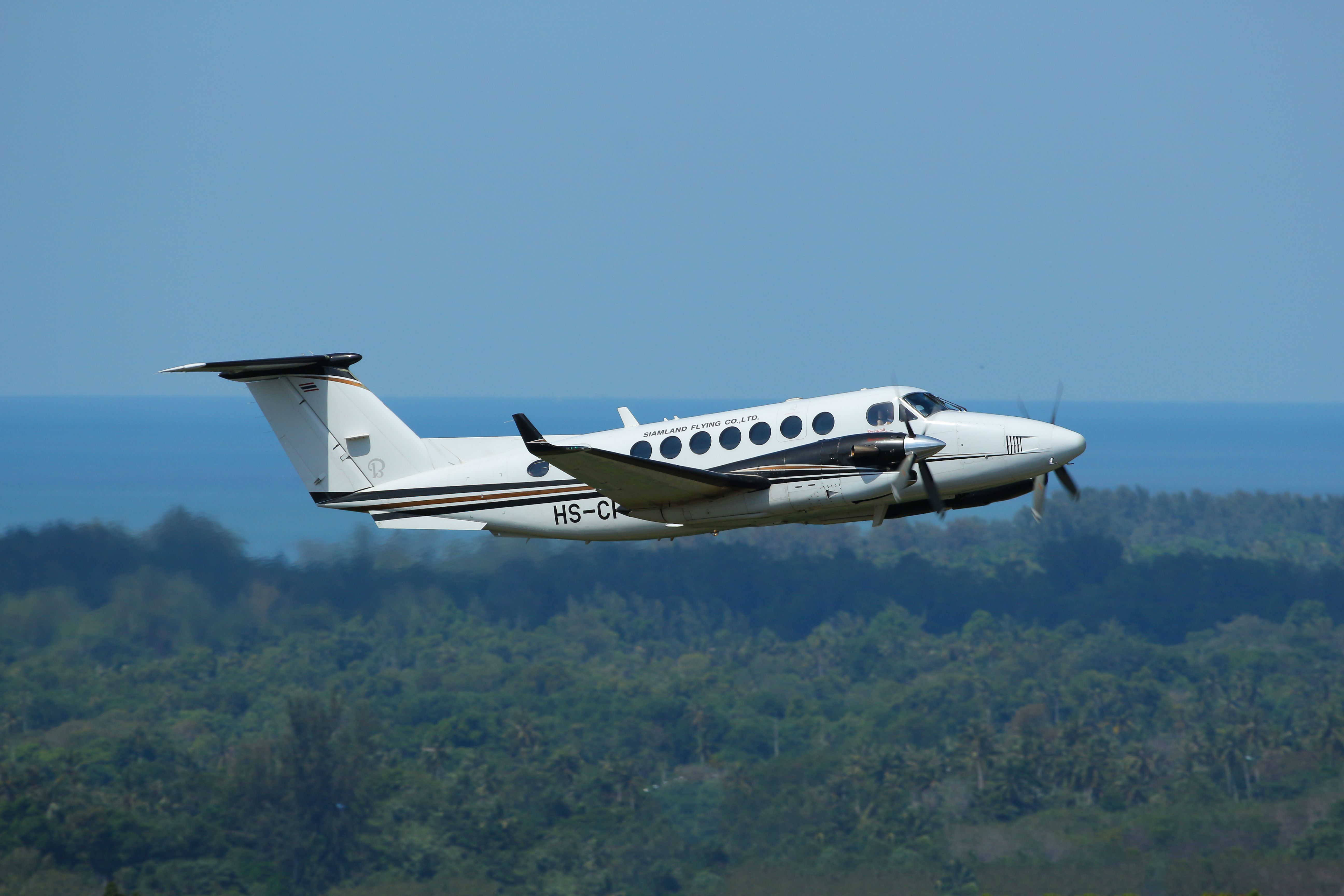 Beechcraft King Air 350iER Reg. HS-CPA Taking Off from Phuket International Airport