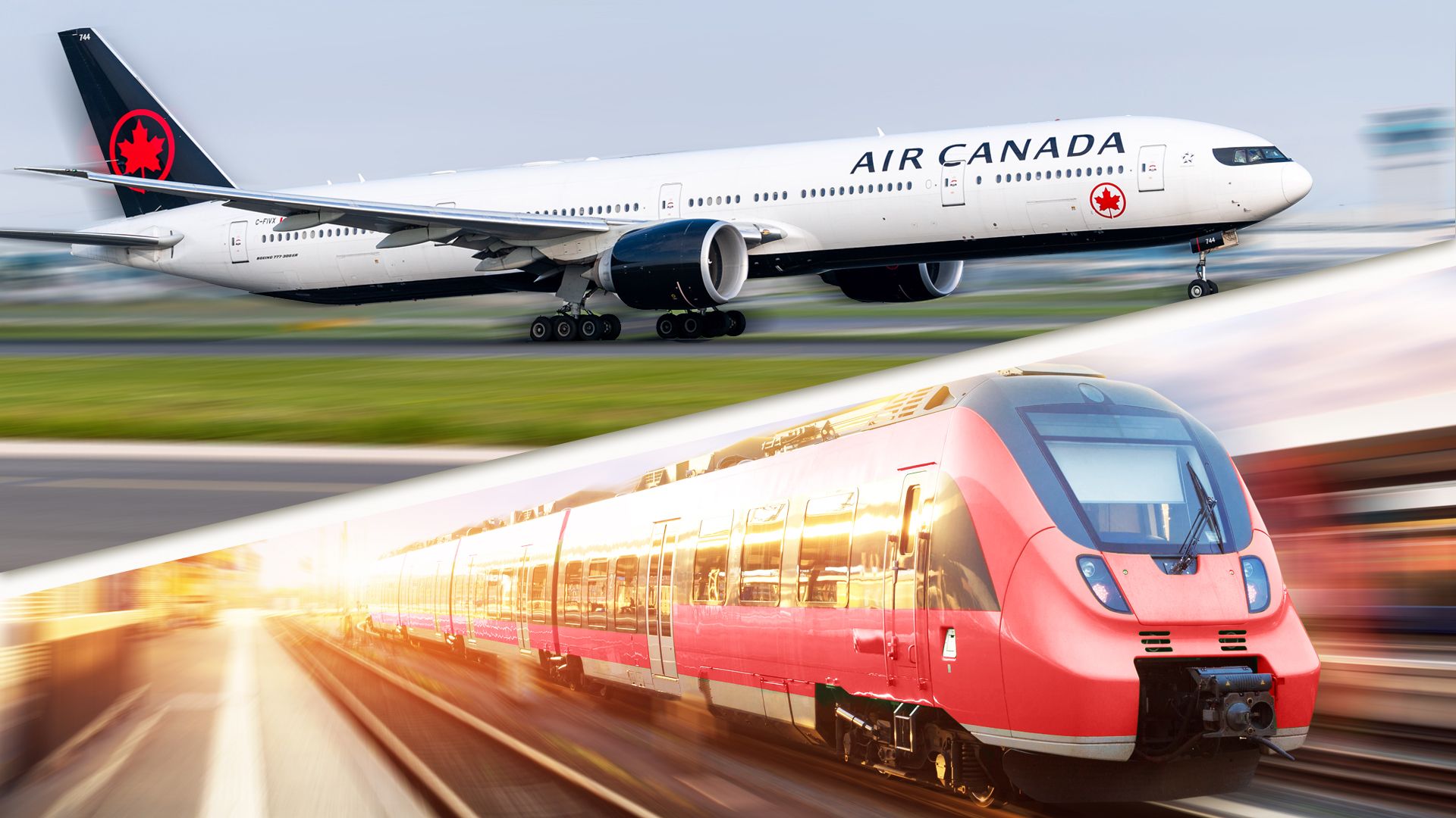Air Canada Air Rail Promo Poster