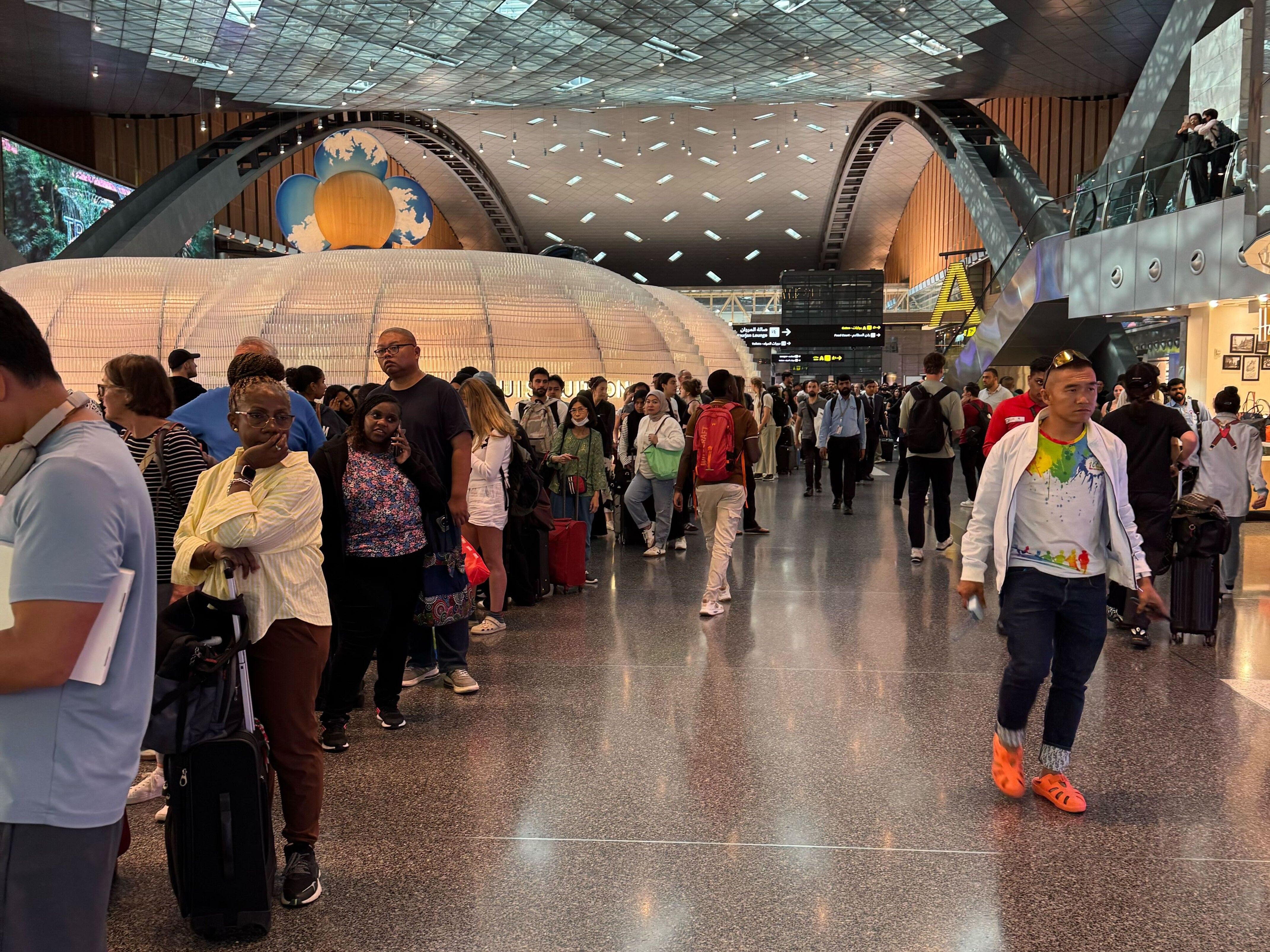 Doha Airport Queue