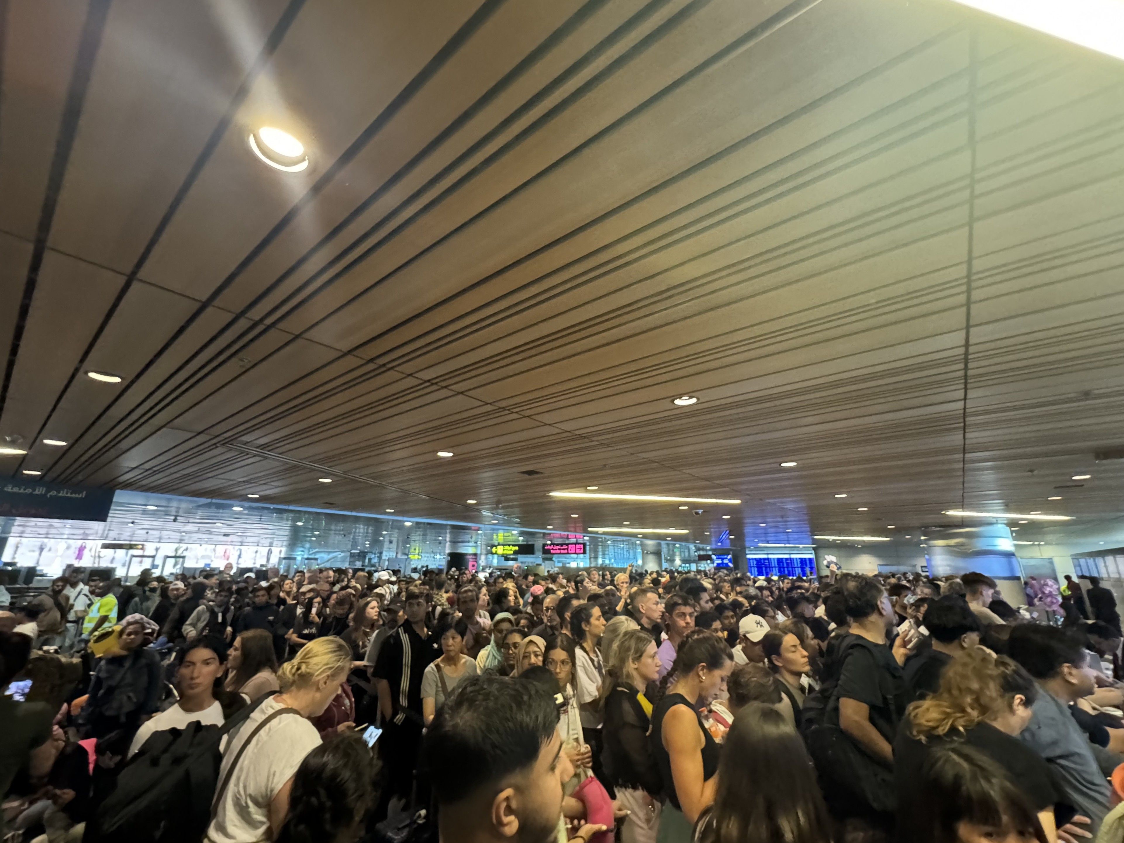 Doha Airport Crowds