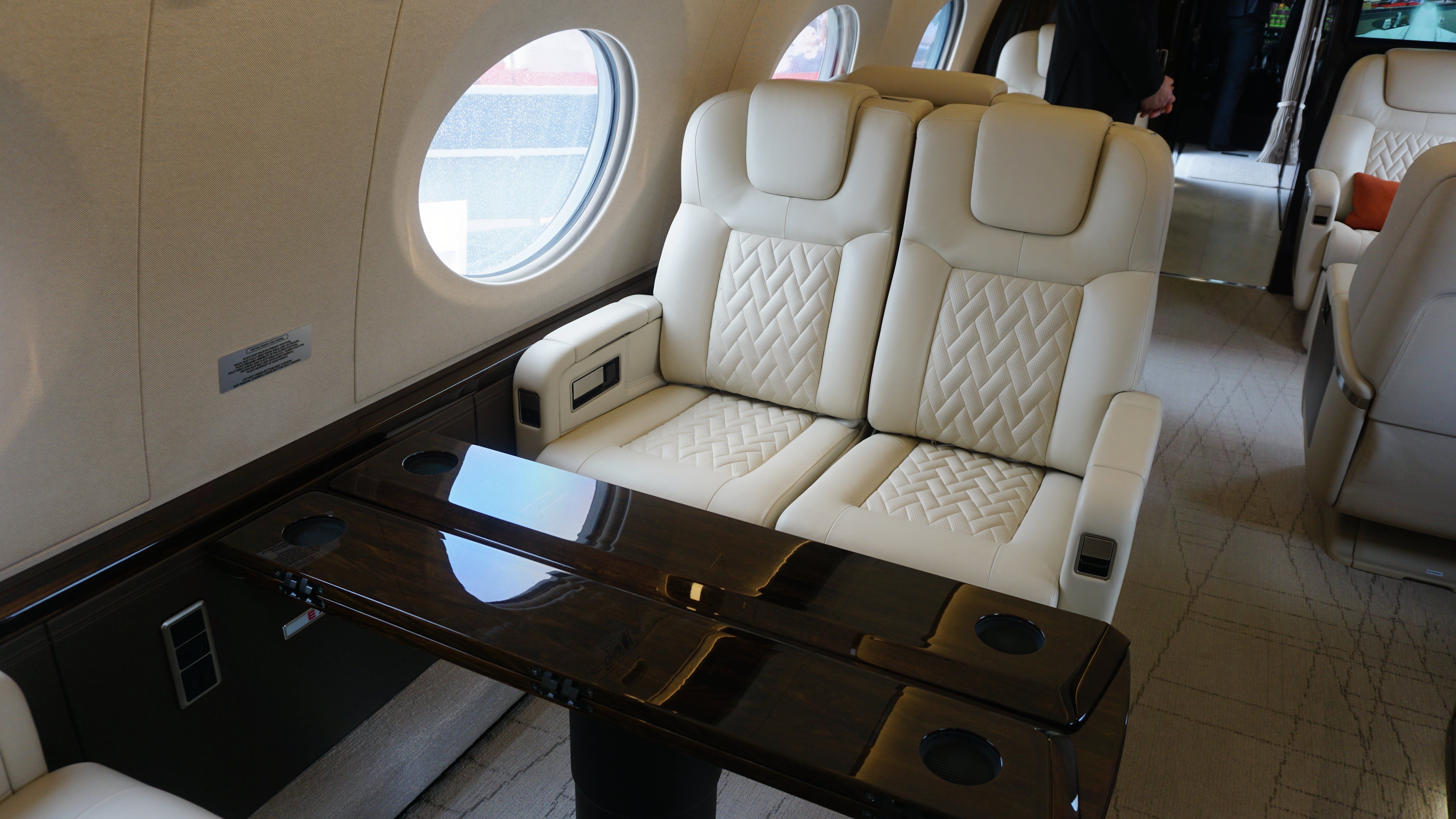  inside of a Gulfstream G500 private jet are on show at EBACE