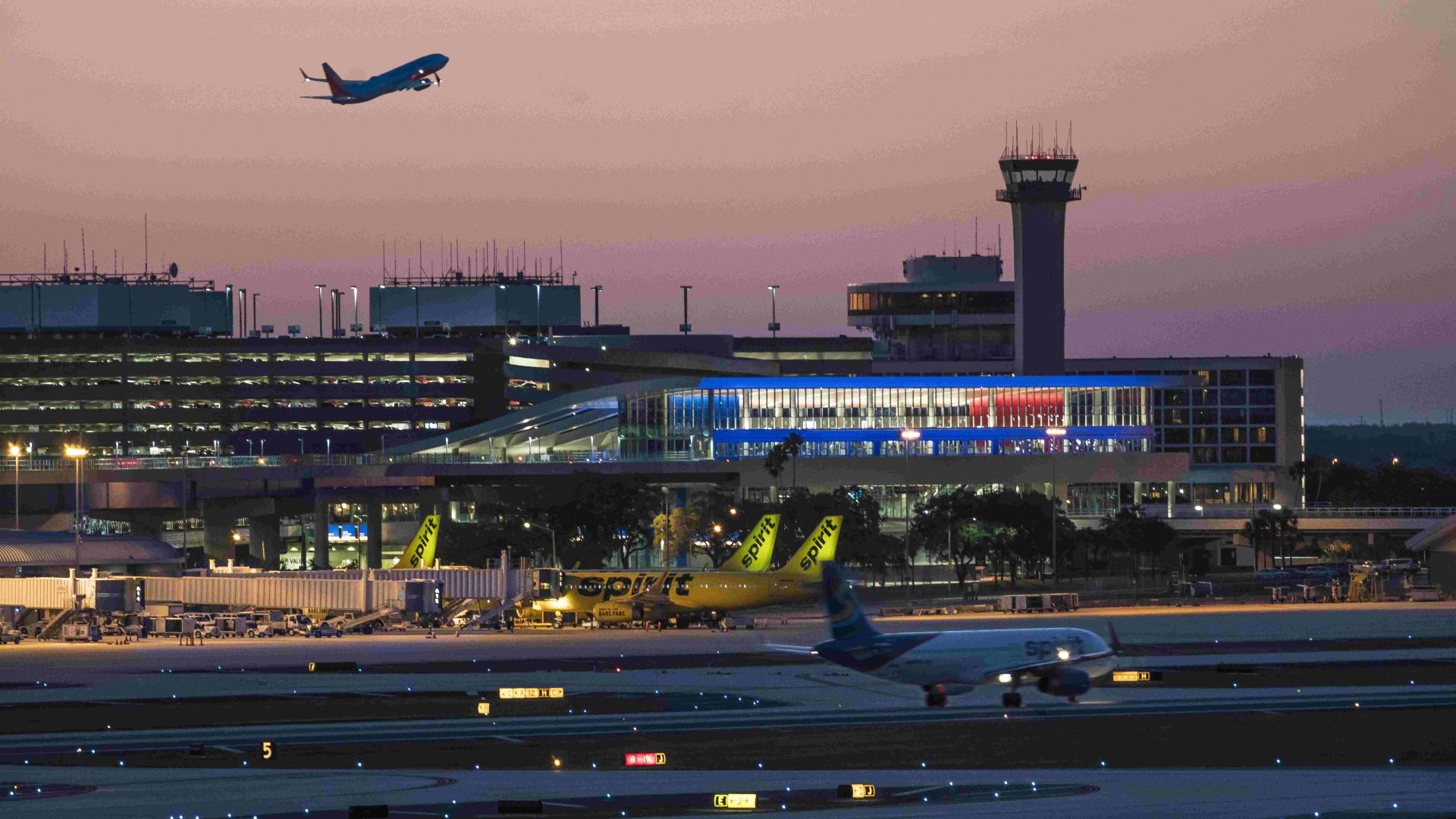 Tampa Airport At Dusk